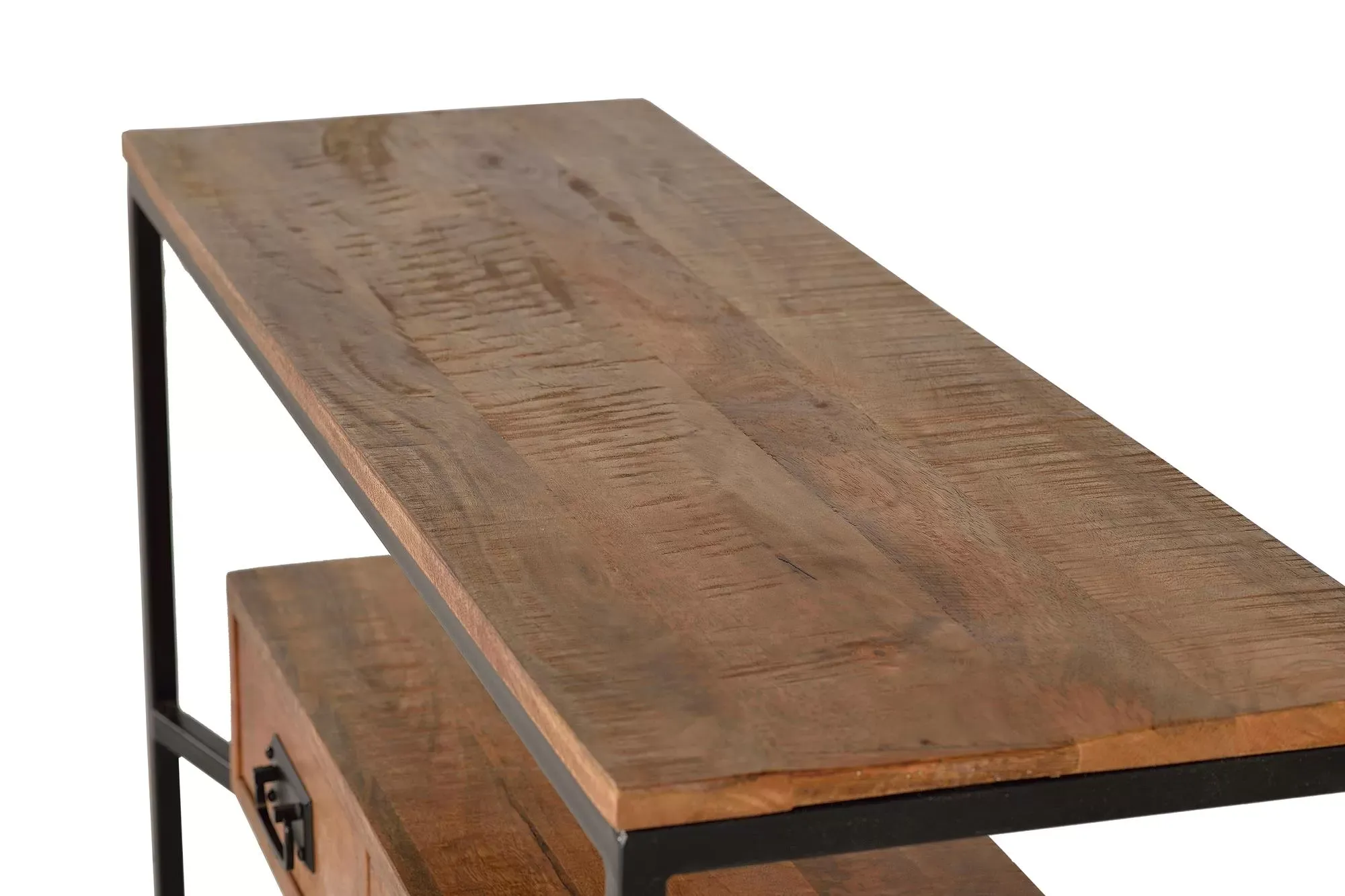 Illustration numéro 3 du produit Console en bois manguier et métal