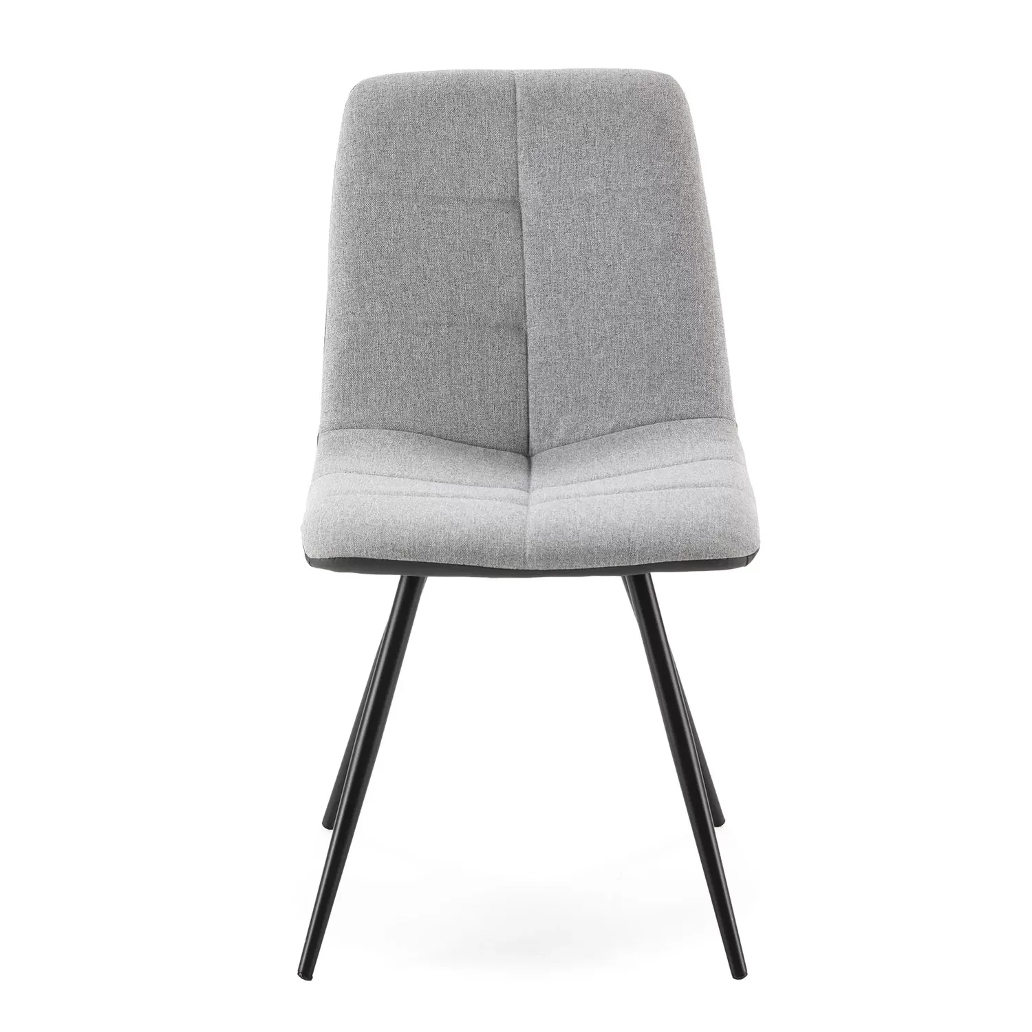 Illustration numéro 3 du produit Pack de 2 chaises, tissu et simili cuir Gris