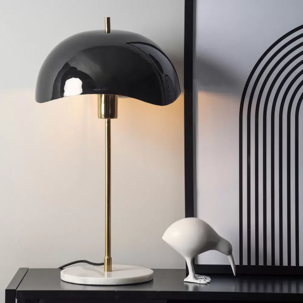 Illustration numéro 3 du produit Lampe de Table fer noir 30x30x56cm