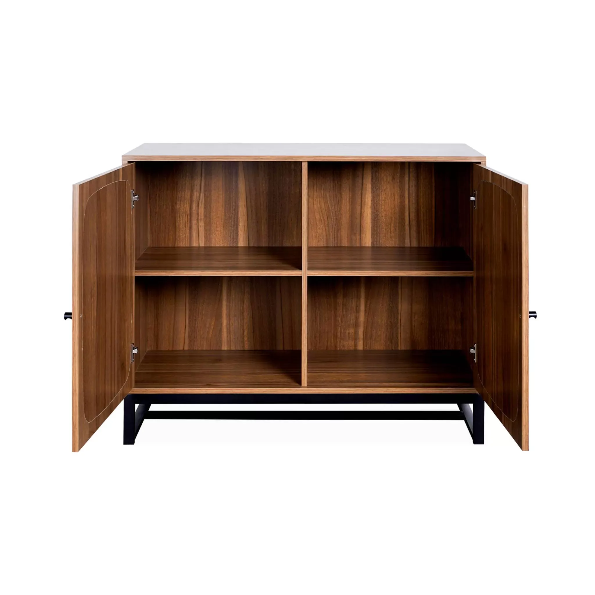 Illustration numéro 3 du produit Buffet cannage et décor bois 2 portes 100 cm