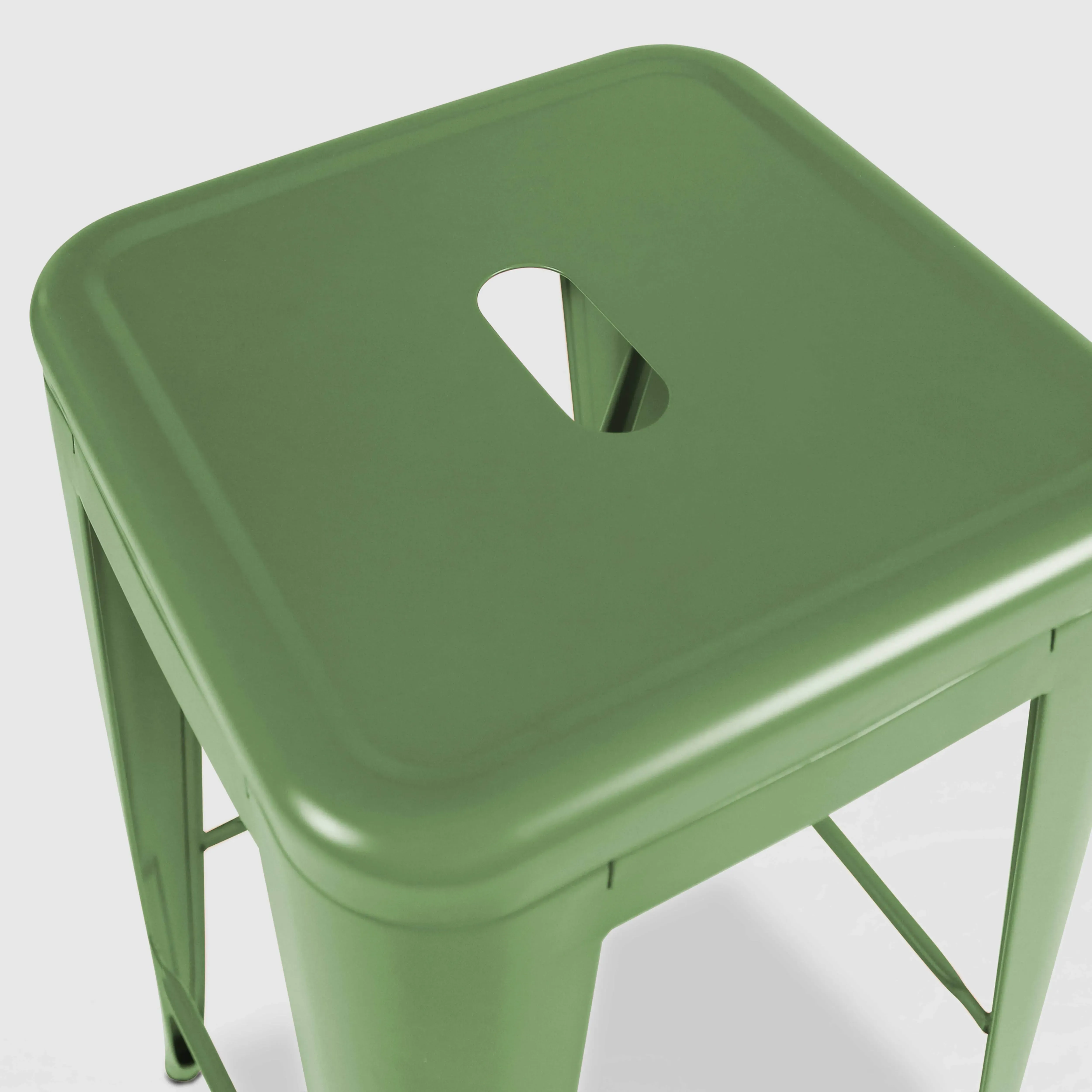 Illustration numéro 3 du produit Tabouret de bar en métal mat vert cactus