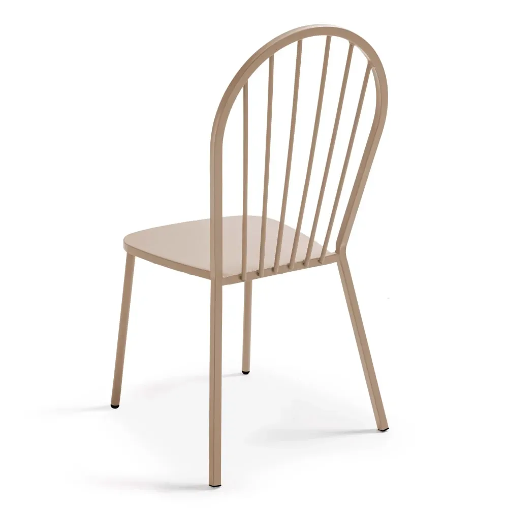 Illustration numéro 3 du produit Chaise bistrot en métal taupe
