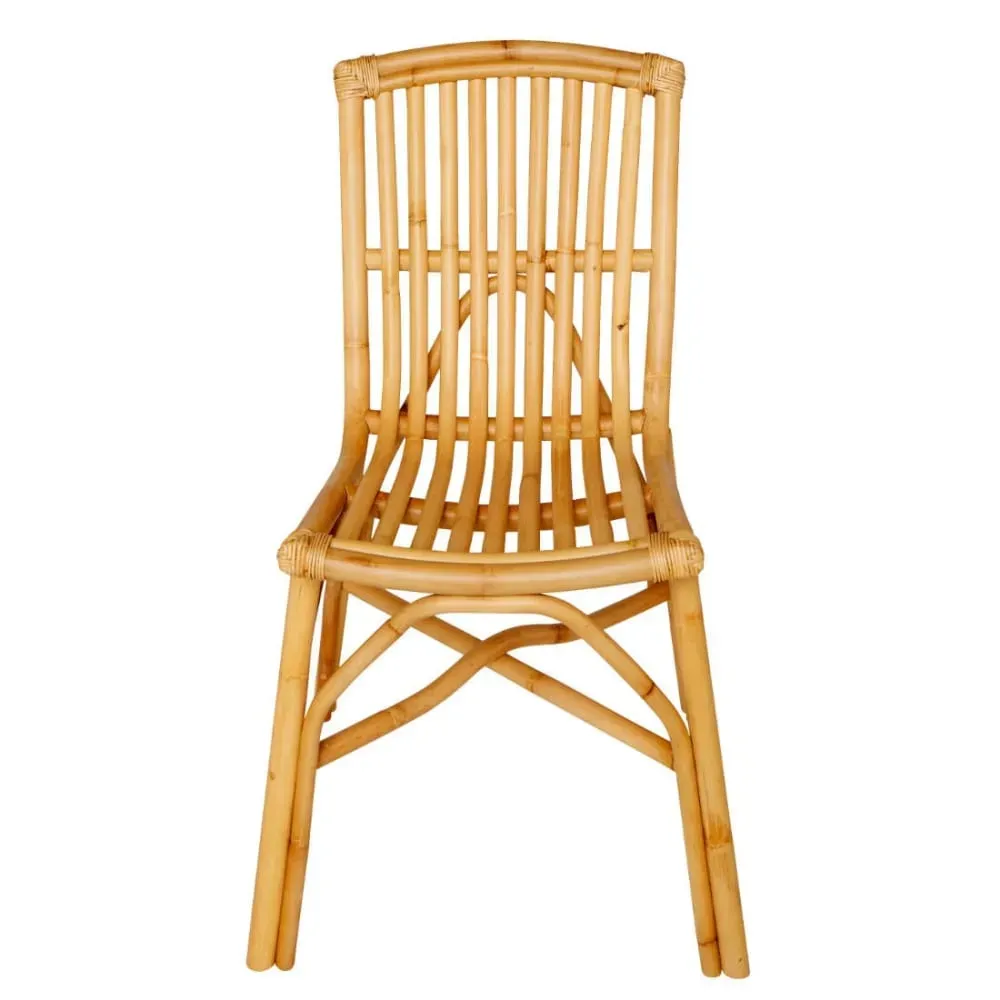 Illustration numéro 3 du produit Chaise en rotin vintage beige