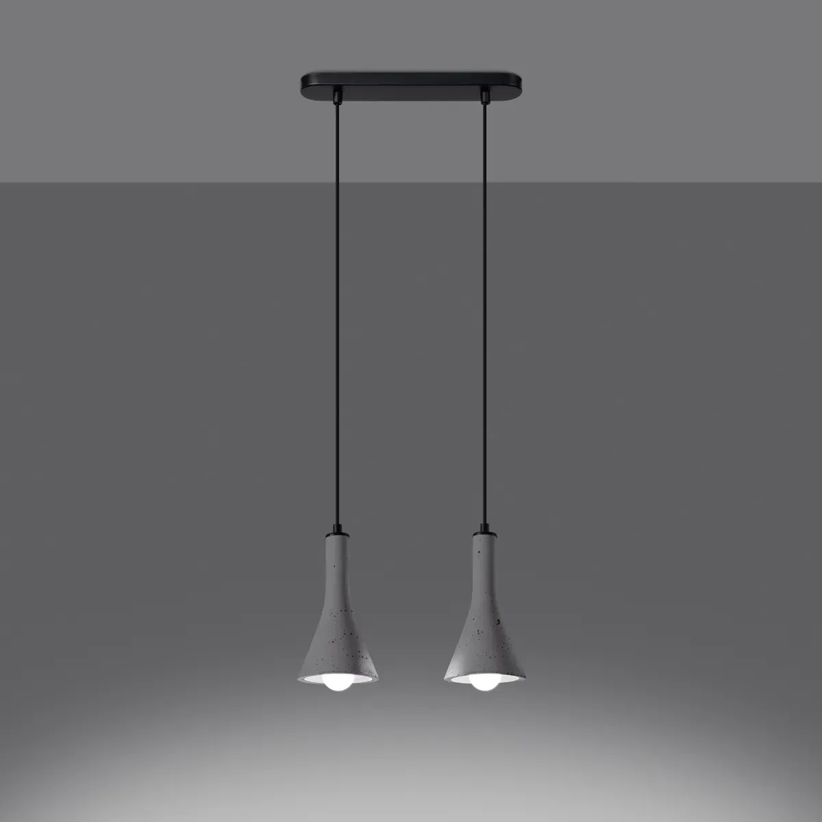 Illustration numéro 3 du produit Lampe suspendue béton gris H 113 cm