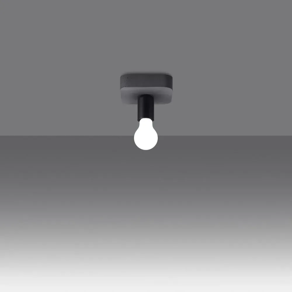 Illustration numéro 3 du produit Plafonnier béton gris H 10 cm