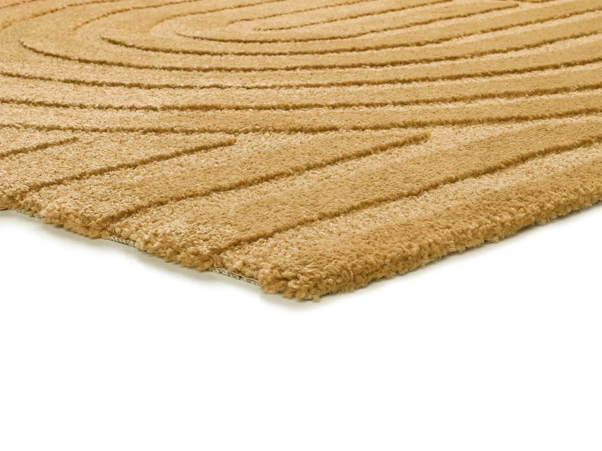 Illustration numéro 3 du produit Tapis à relief scandinave moutarde 80x150 cm