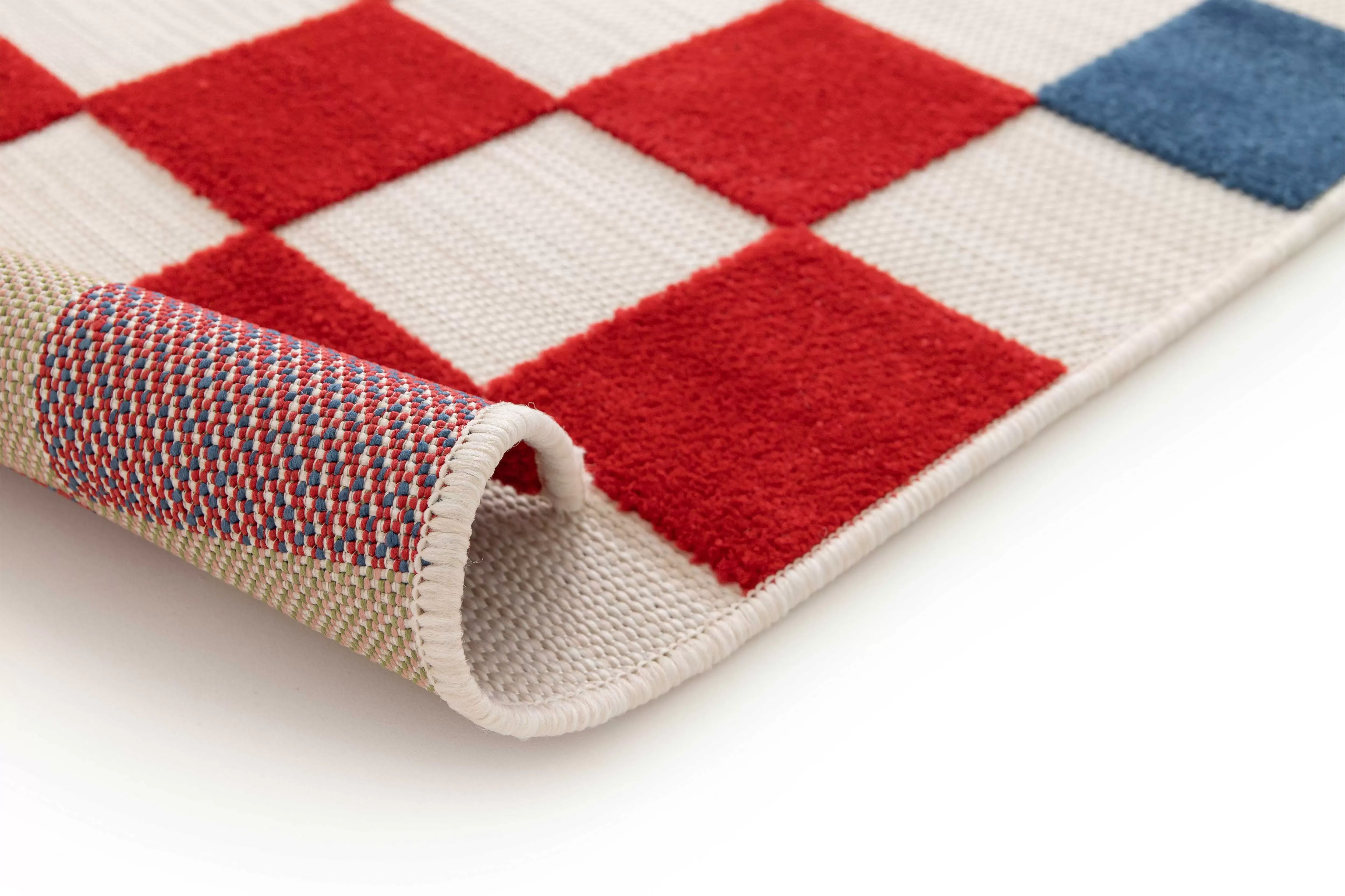 Illustration numéro 3 du produit Tapis d'extérieur en damier a relief multicolore 160x230 cm