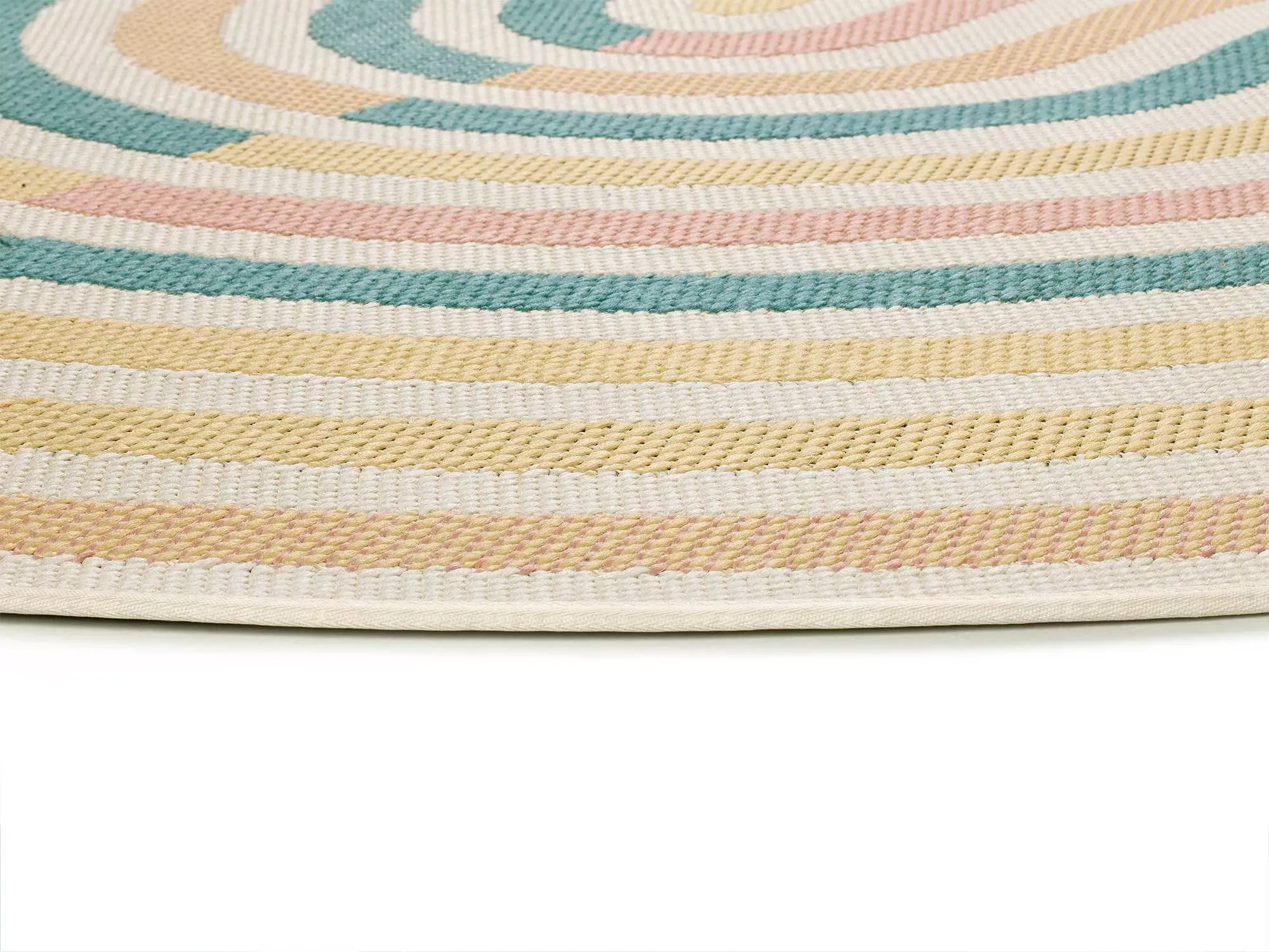 Illustration numéro 3 du produit Tapis d'extérieur ovale beige/bleu/rose 160x229 cm