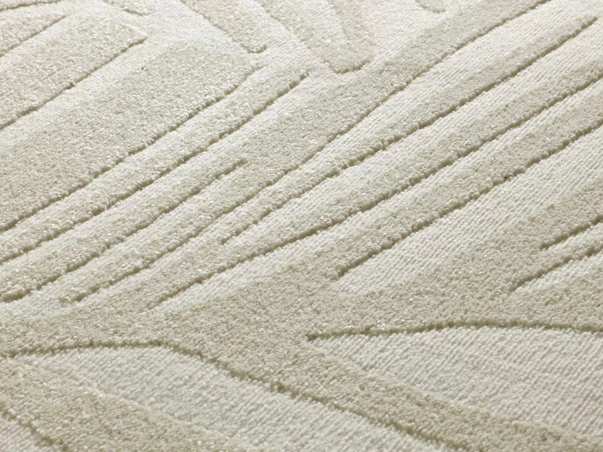 Illustration numéro 3 du produit Tapis à relief botanique blanc/crème 80x150 cm