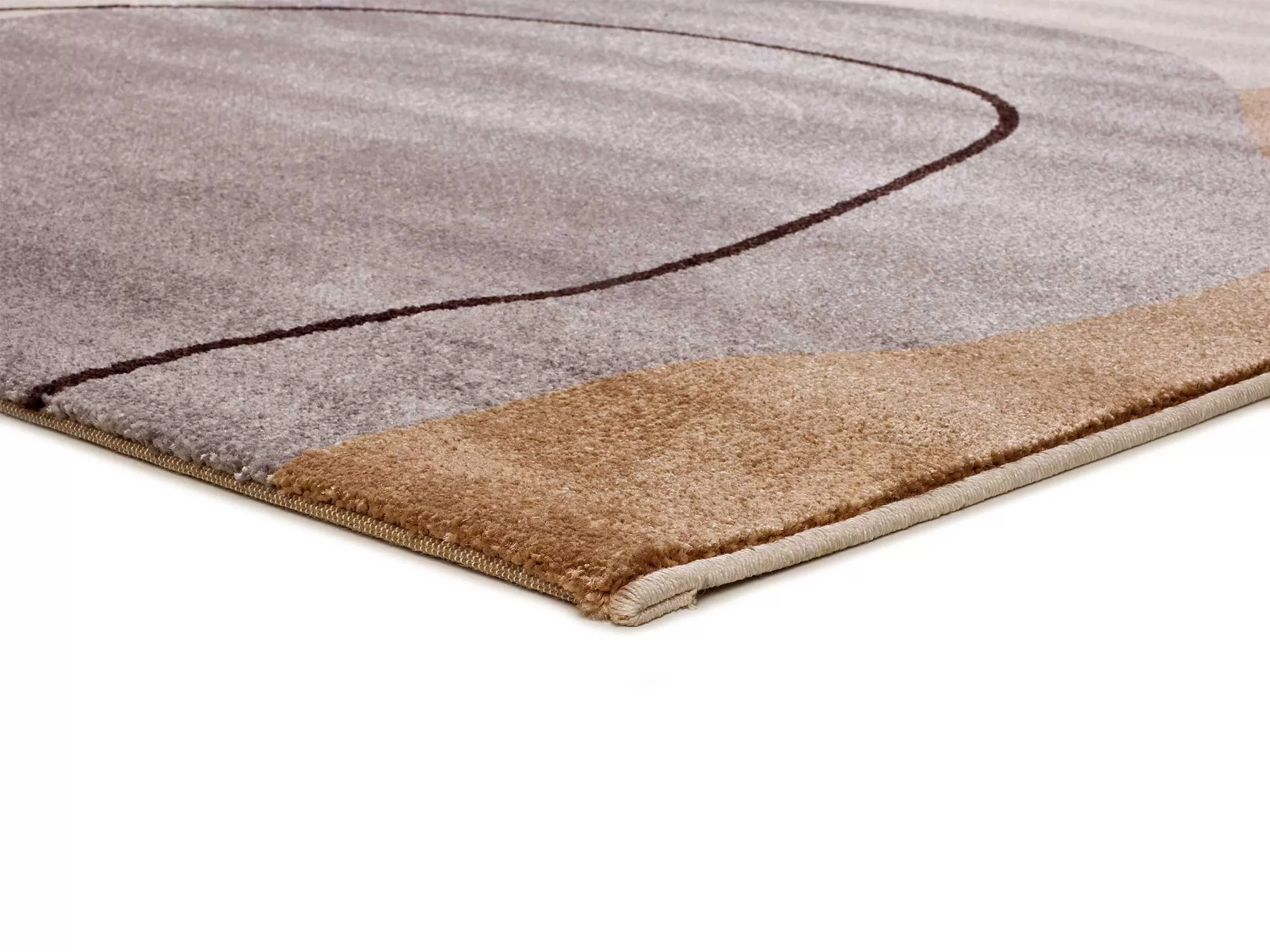 Illustration numéro 3 du produit Tapis formes organiques beige/gris/marron 140x200 cm