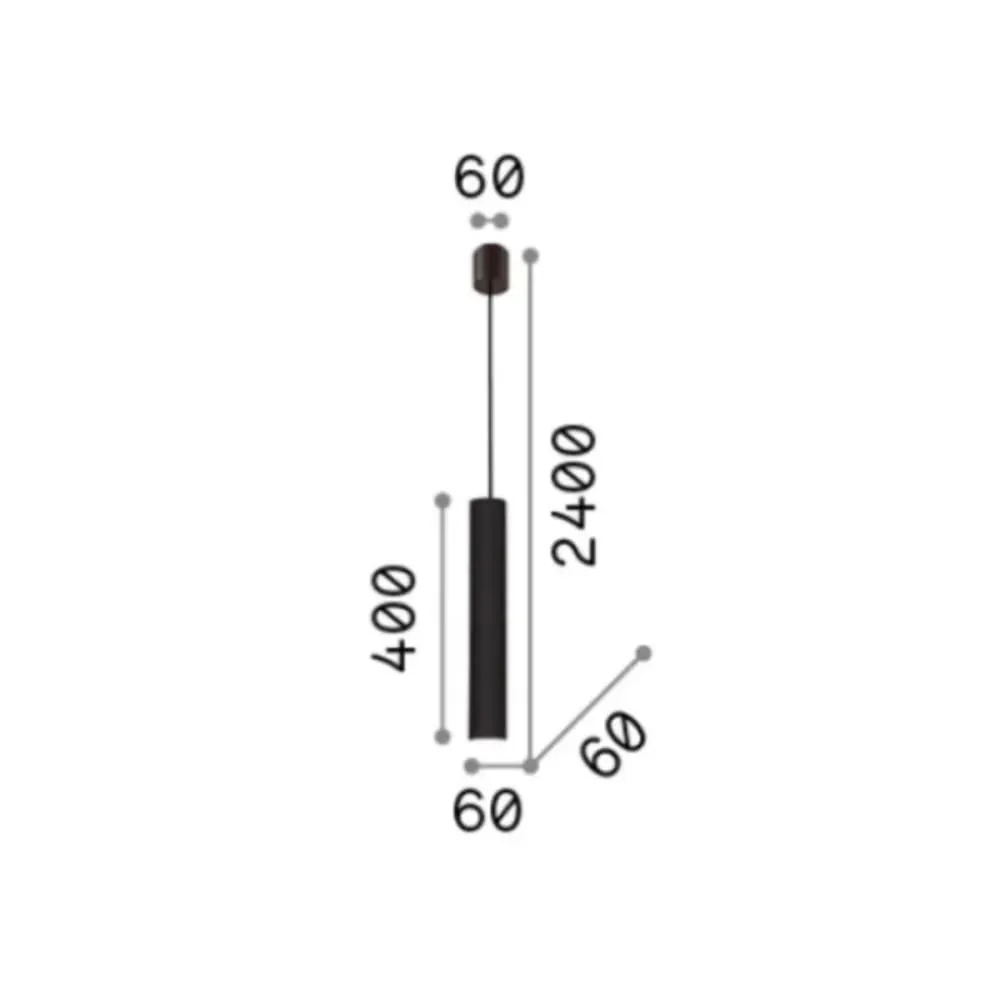 Illustration numéro 3 du produit Suspension design tube en laiton bruni