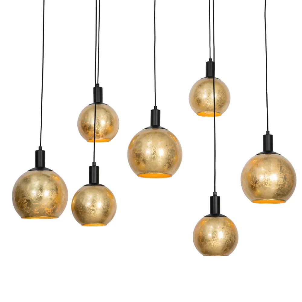 Illustration numéro 3 du produit Suspension en verre doré/laiton