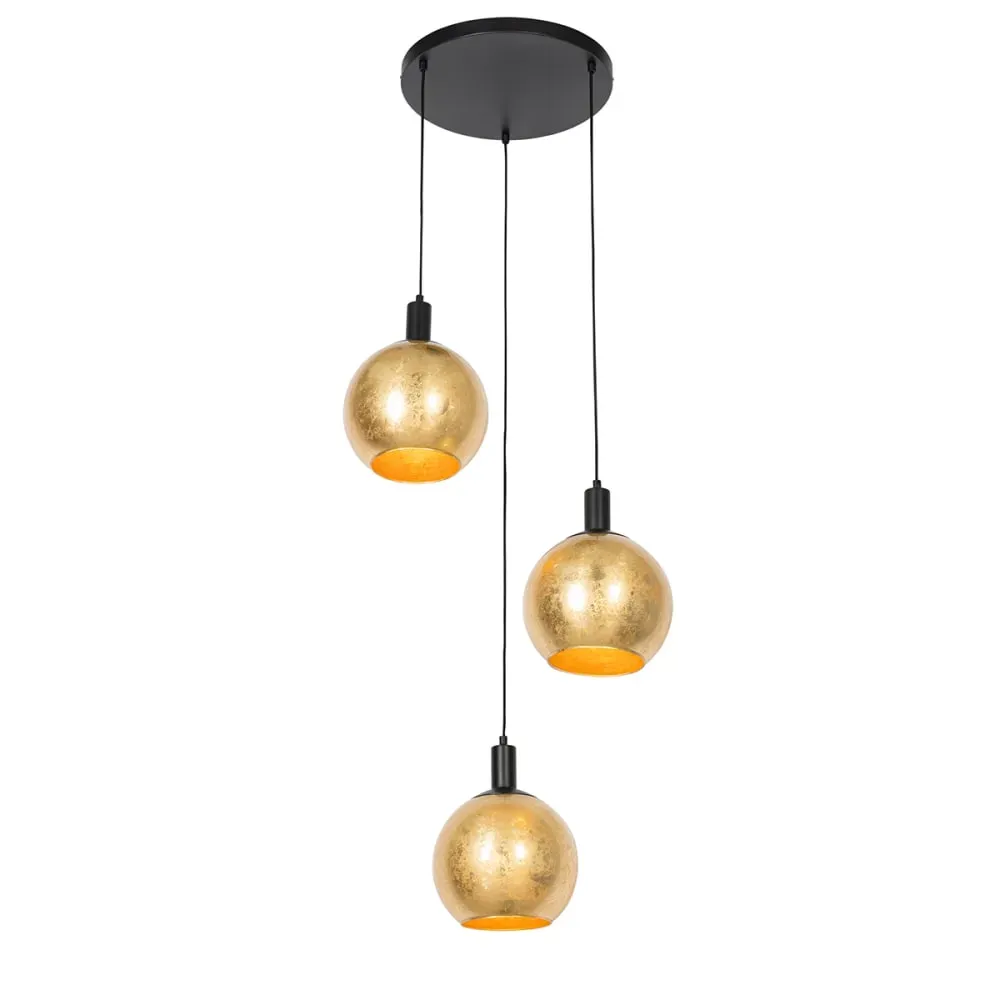 Illustration numéro 3 du produit Suspension en verre doré/laiton