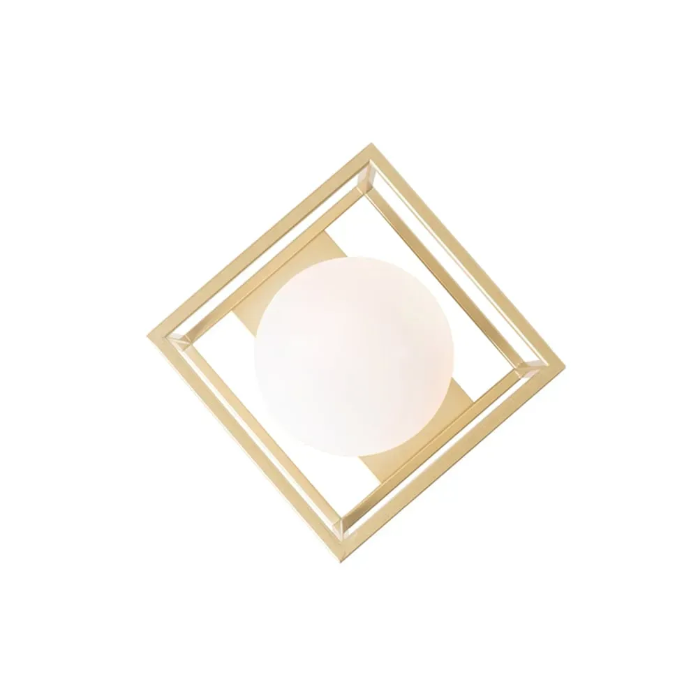 Illustration numéro 3 du produit Plafonnier en acier doré/laiton