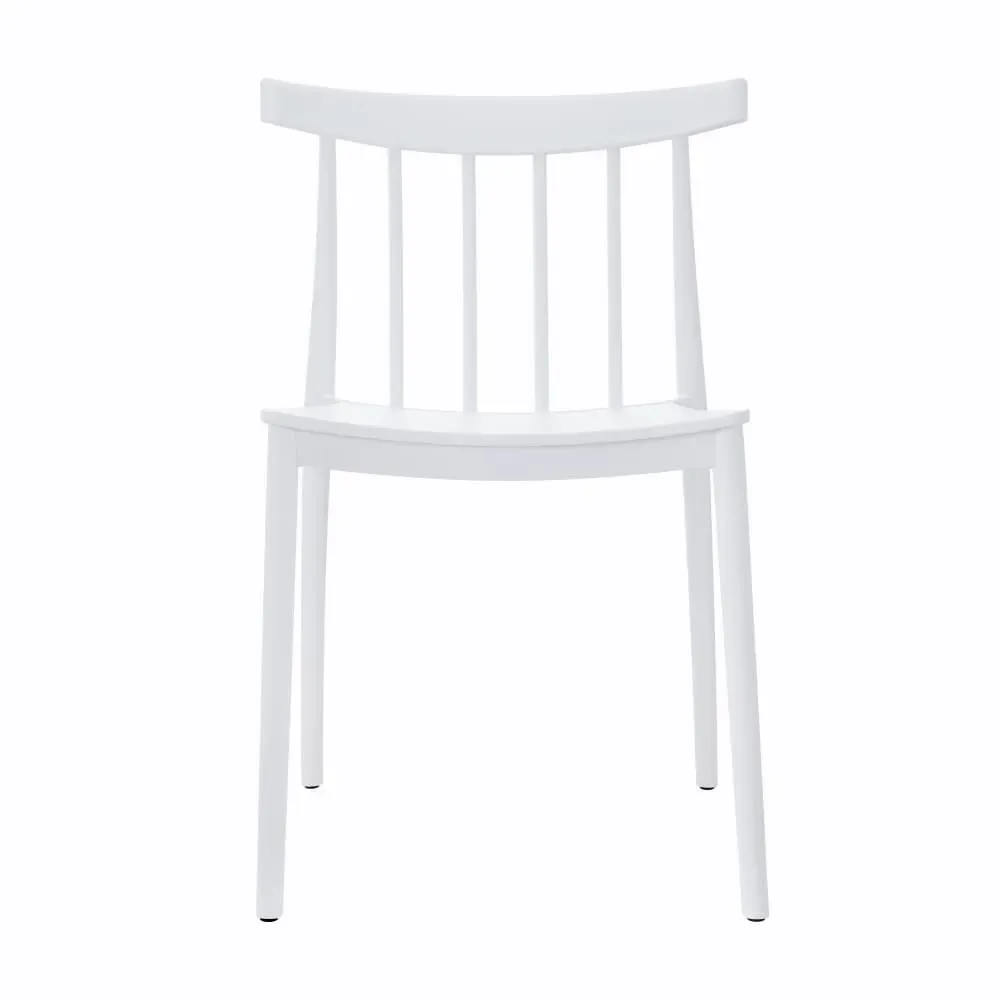 Illustration numéro 3 du produit Lot de 4 chaises de terrasse blanc en plastique