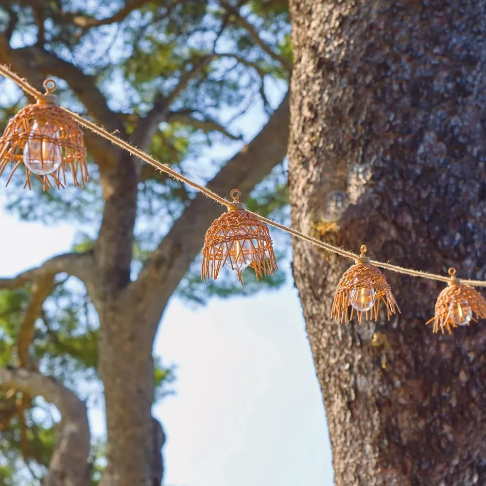 Illustration numéro 3 du produit Guirlande solaire Hybride Corde Marron 8M