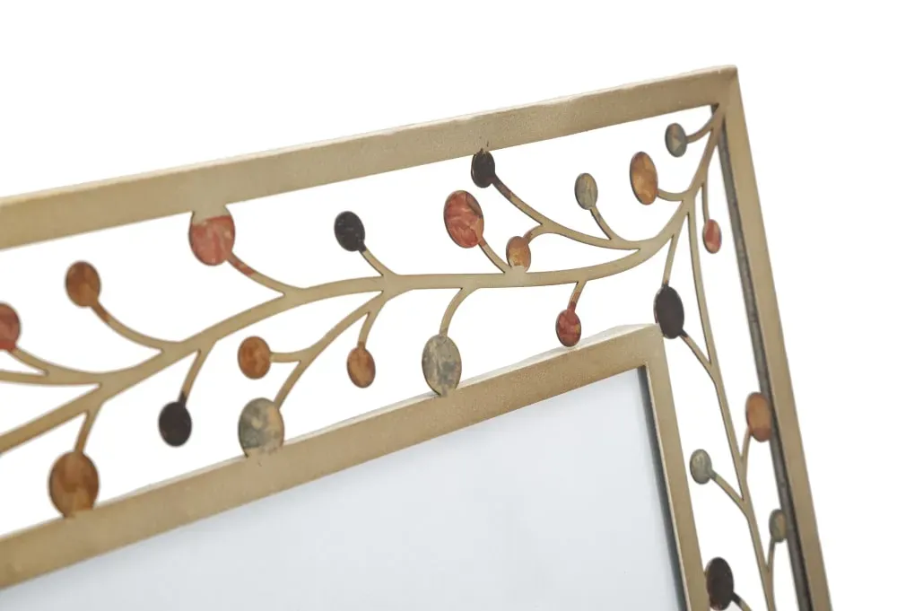 Illustration numéro 3 du produit Cadre en fer doré 32,5x1,9x36,2 cm