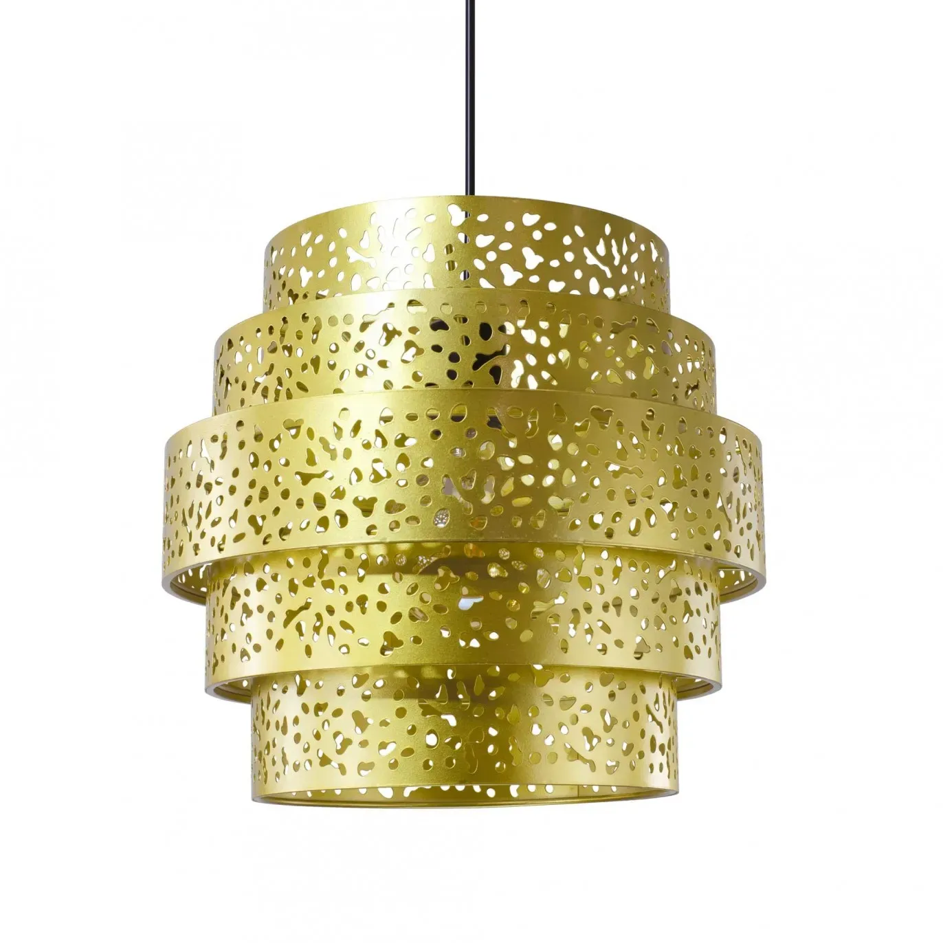 Illustration numéro 3 du produit Suspension en métal coloris doré