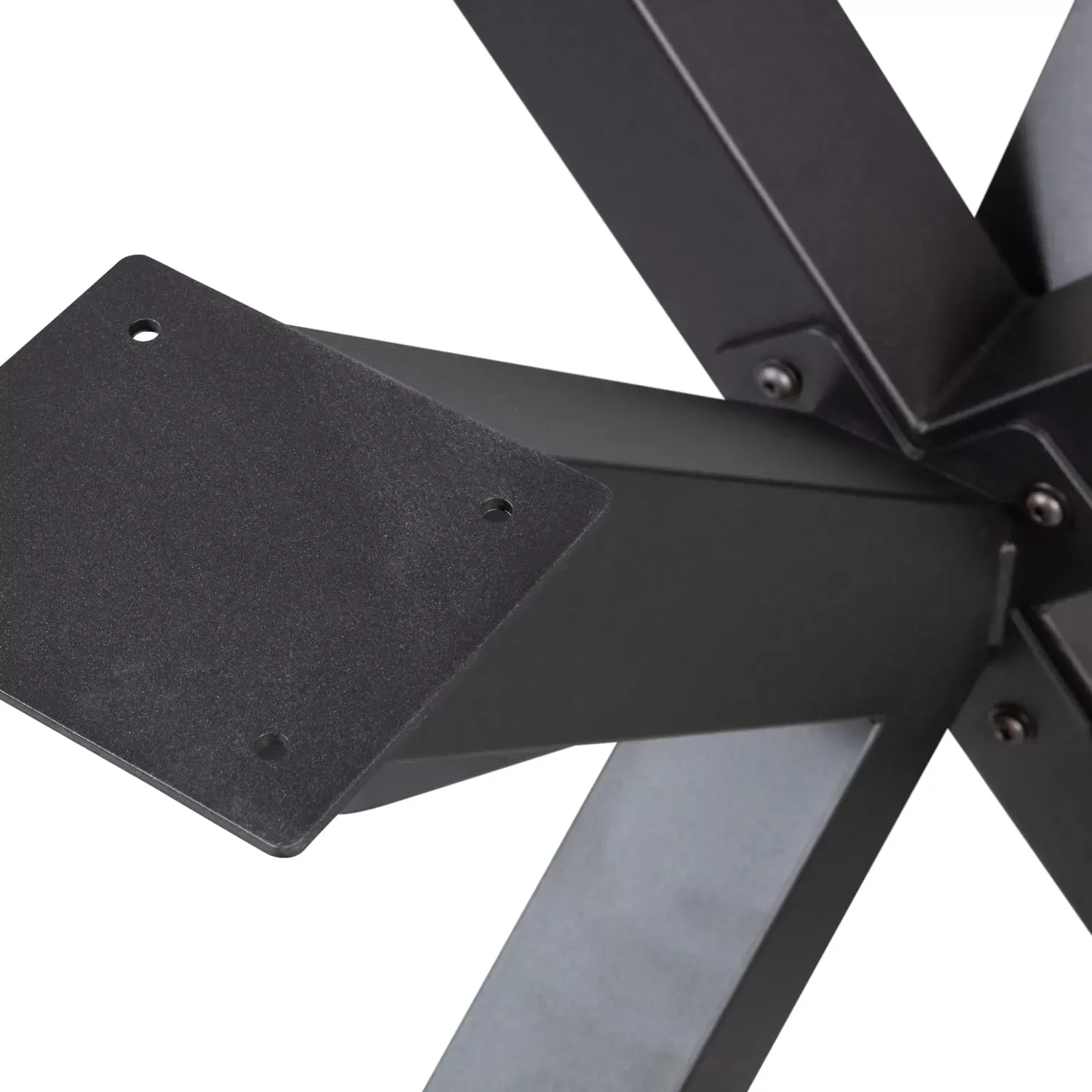 Illustration numéro 3 du produit Pied de table croisés en métal noir - lot de 1