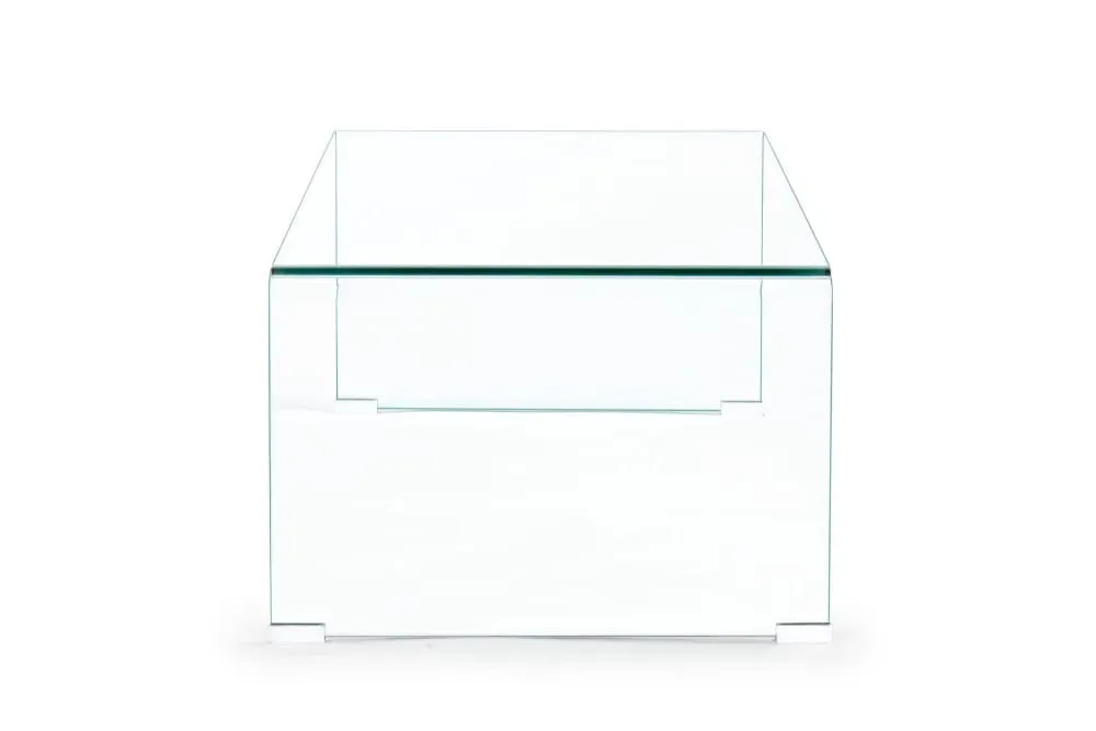 Illustration numéro 3 du produit Table basse rectangulaire contemporaine en verre L120