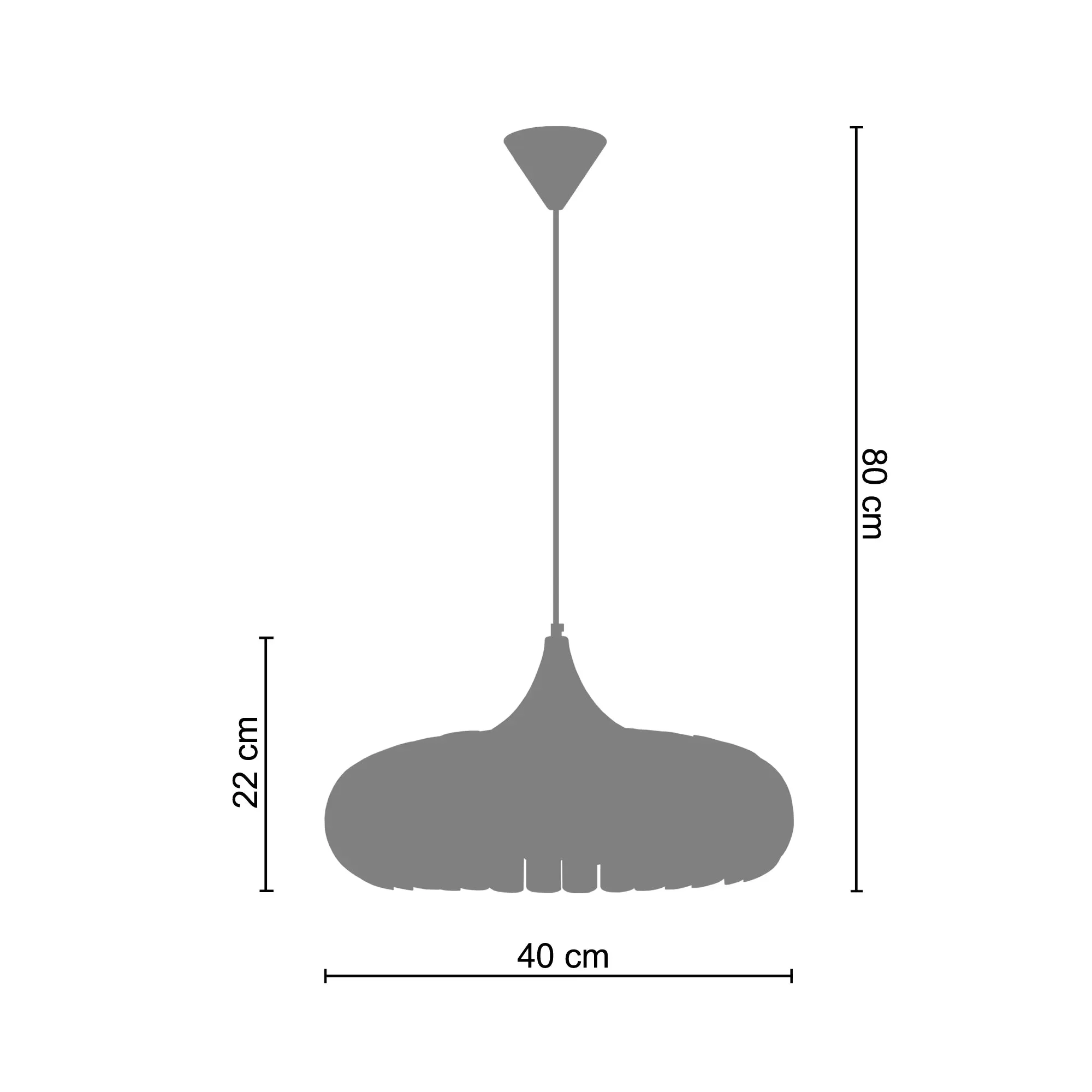 Illustration numéro 3 du produit Suspension  métal,Aluminium, H 80xD40x P 40cm