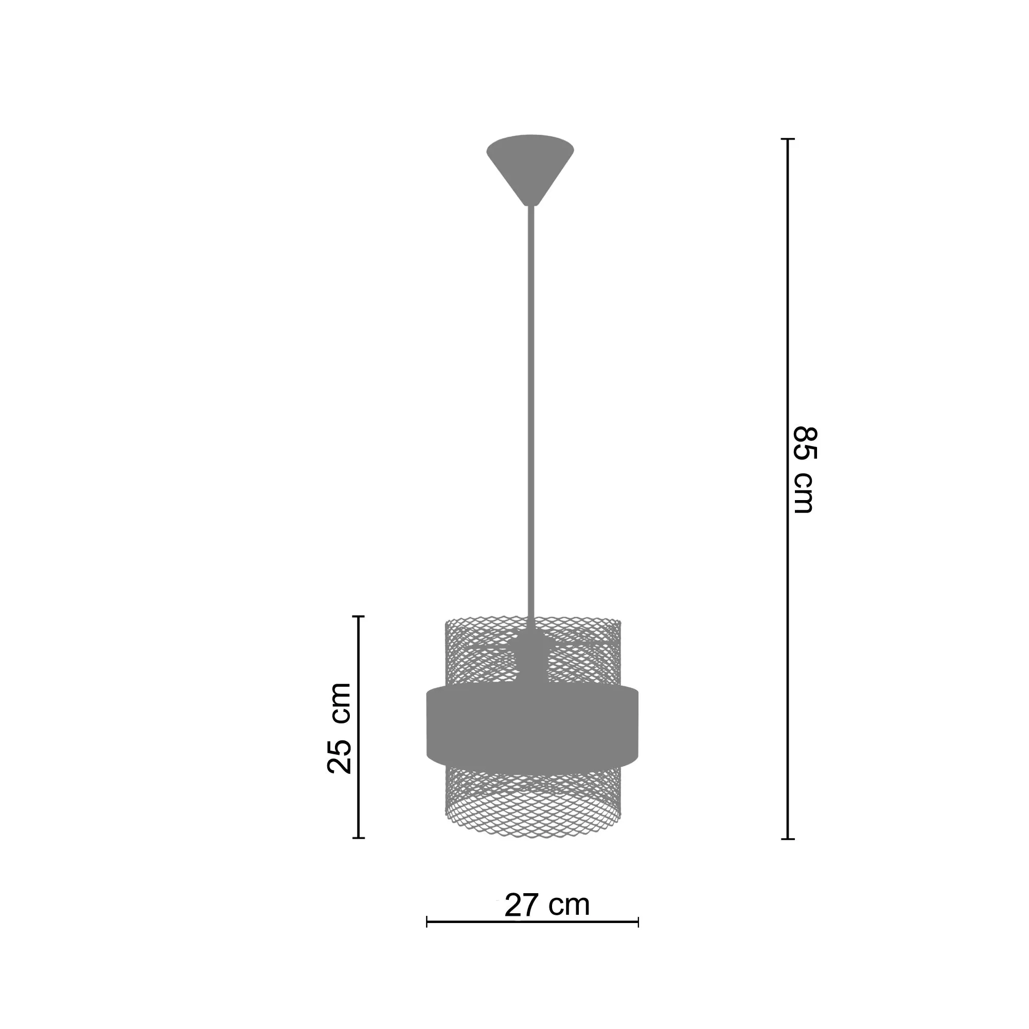 Illustration numéro 3 du produit Suspension  métal,Marron,H 85xD27x P 27cm