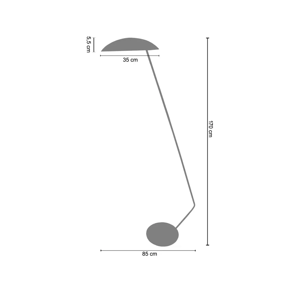 Illustration numéro 3 du produit Lampadaire liseuse  métal,beige,H174xD33xP70cm