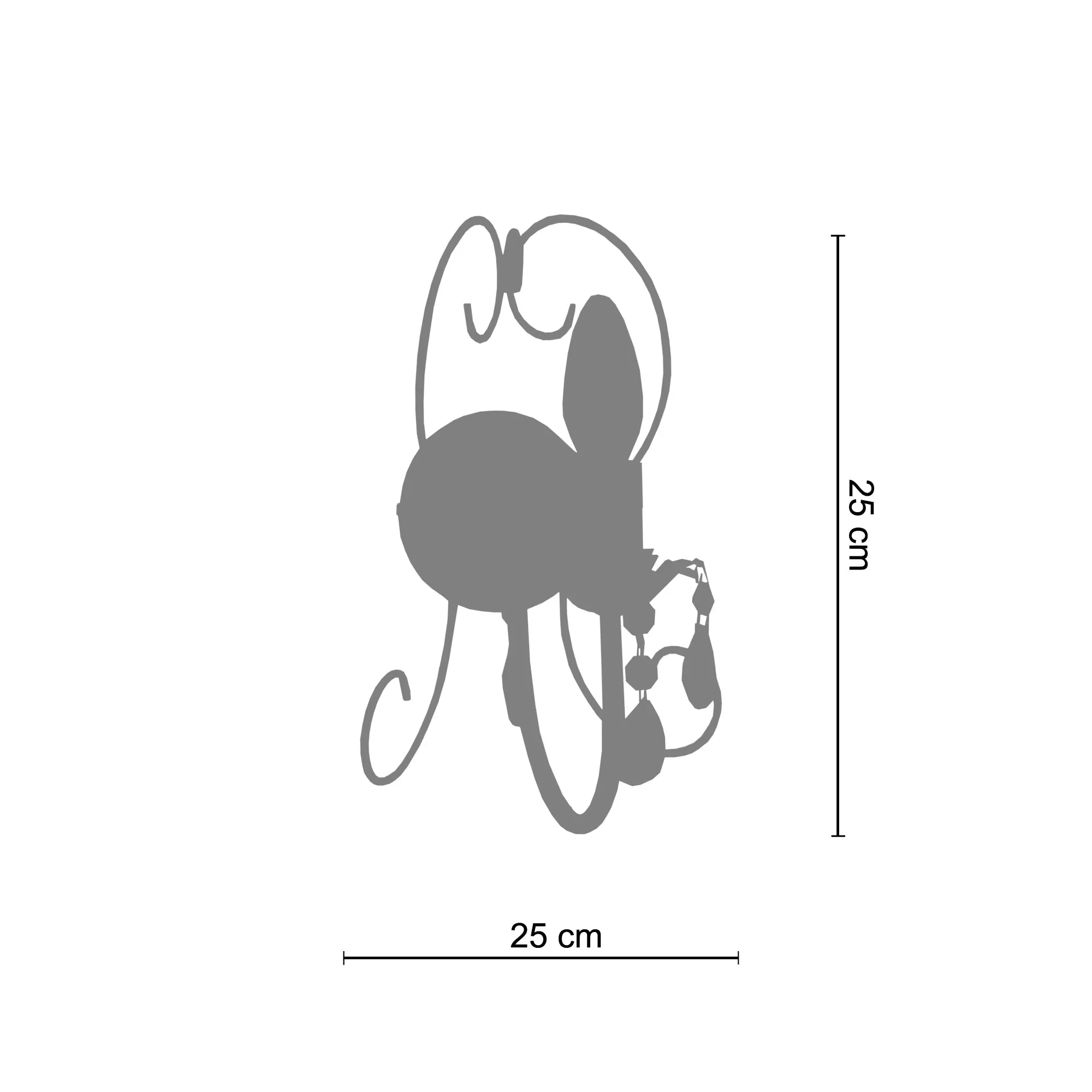 Illustration numéro 3 du produit Applique tissu flamme 25  cm