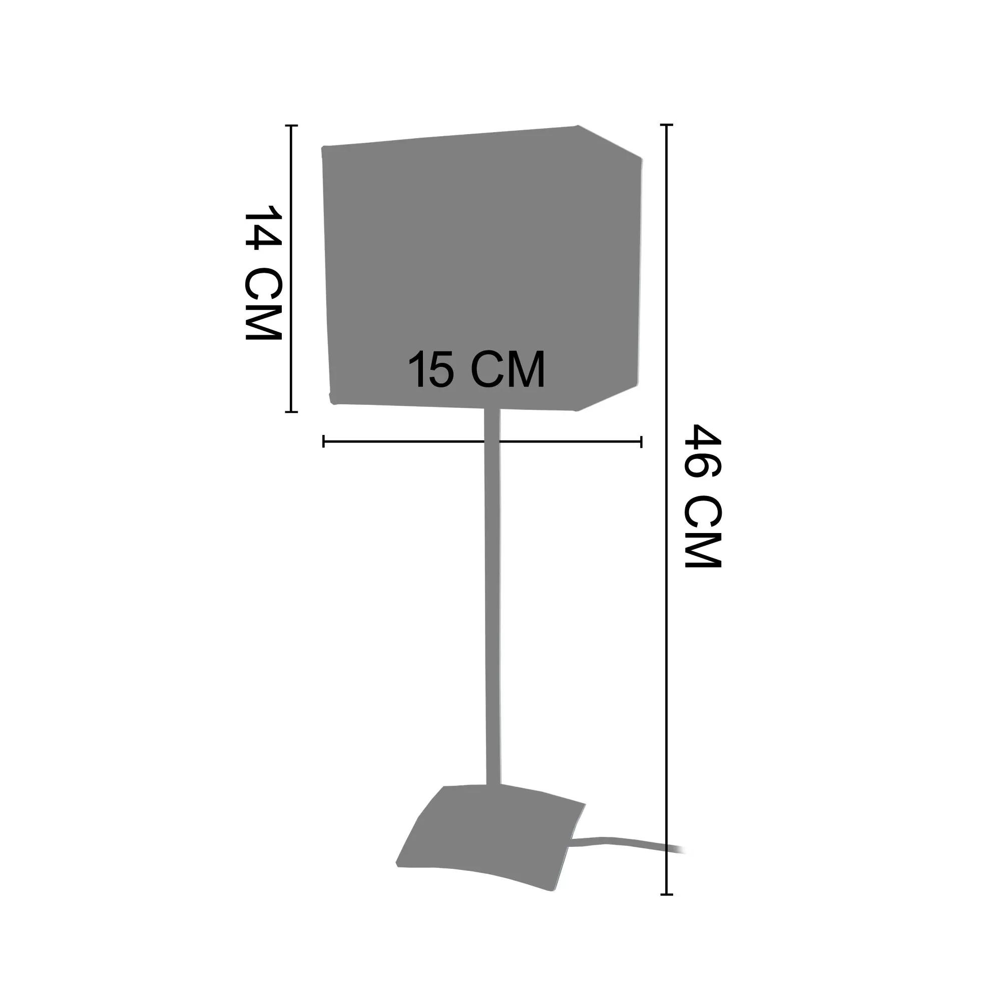 Illustration numéro 3 du produit Lampe a poser tissu noir 15  cm