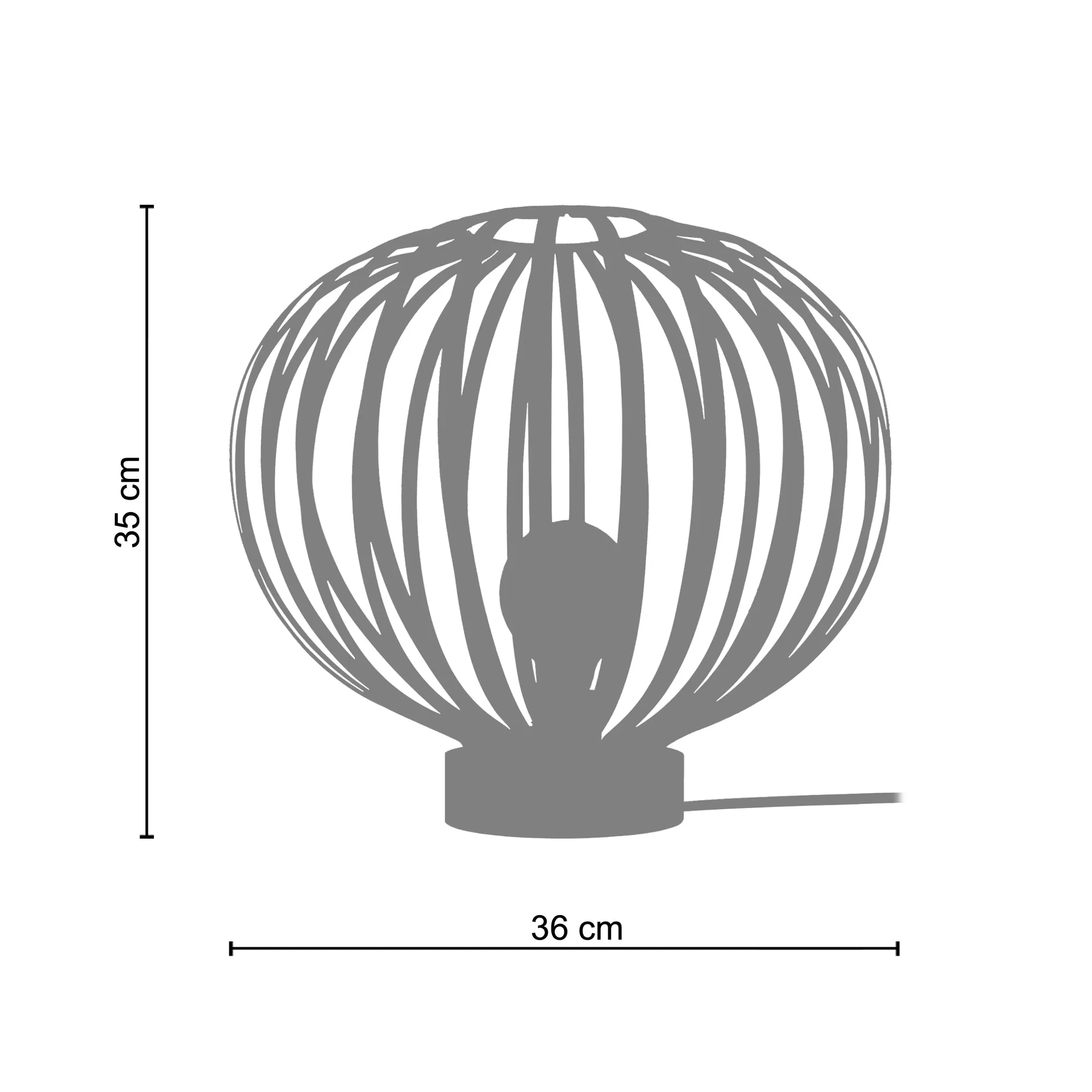 Illustration numéro 3 du produit Lampes à poser  métal,naturel, H35xD36xP36cm