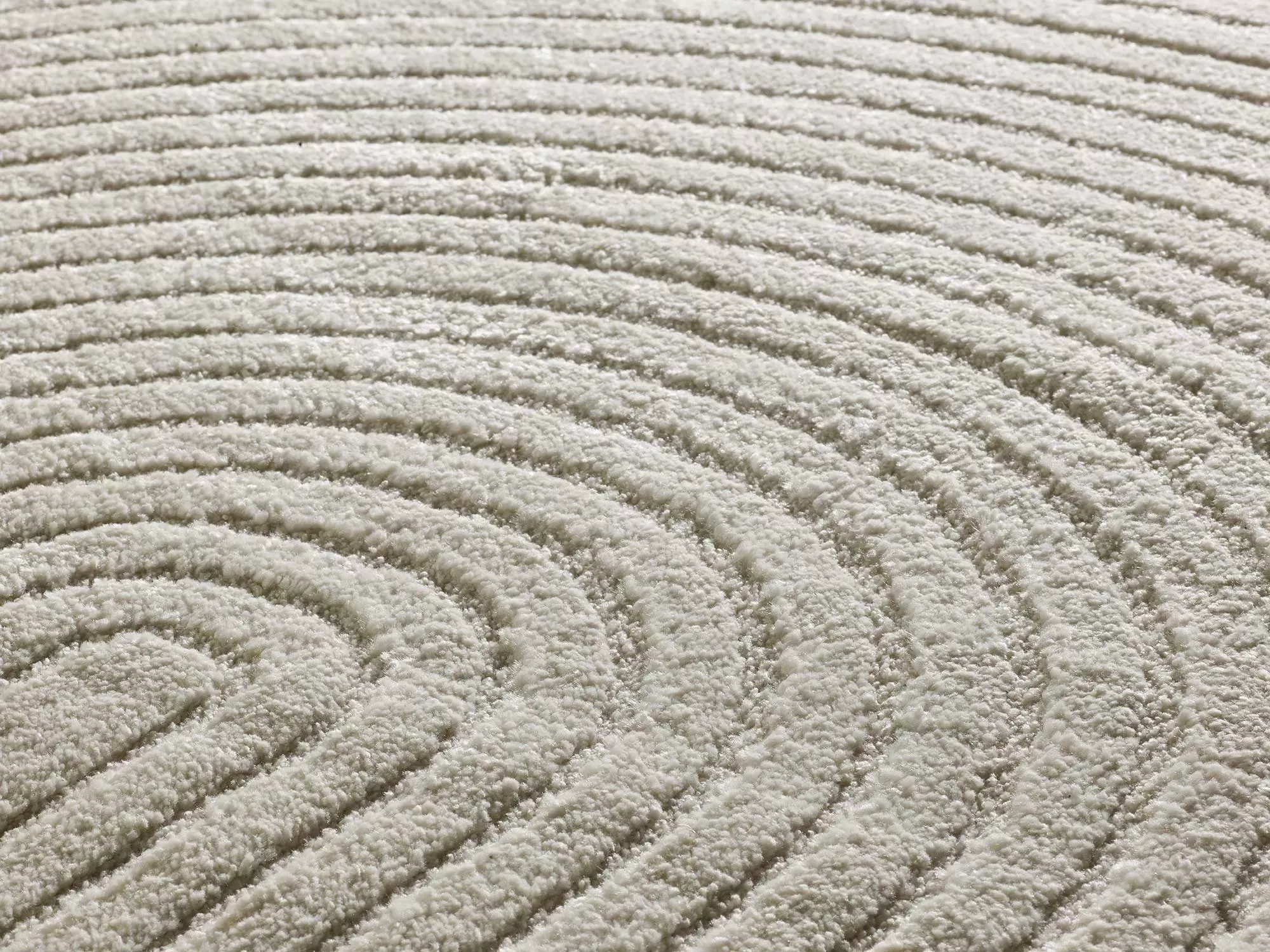 Illustration numéro 3 du produit Tapis à relief géométrique crème 160x230 cm