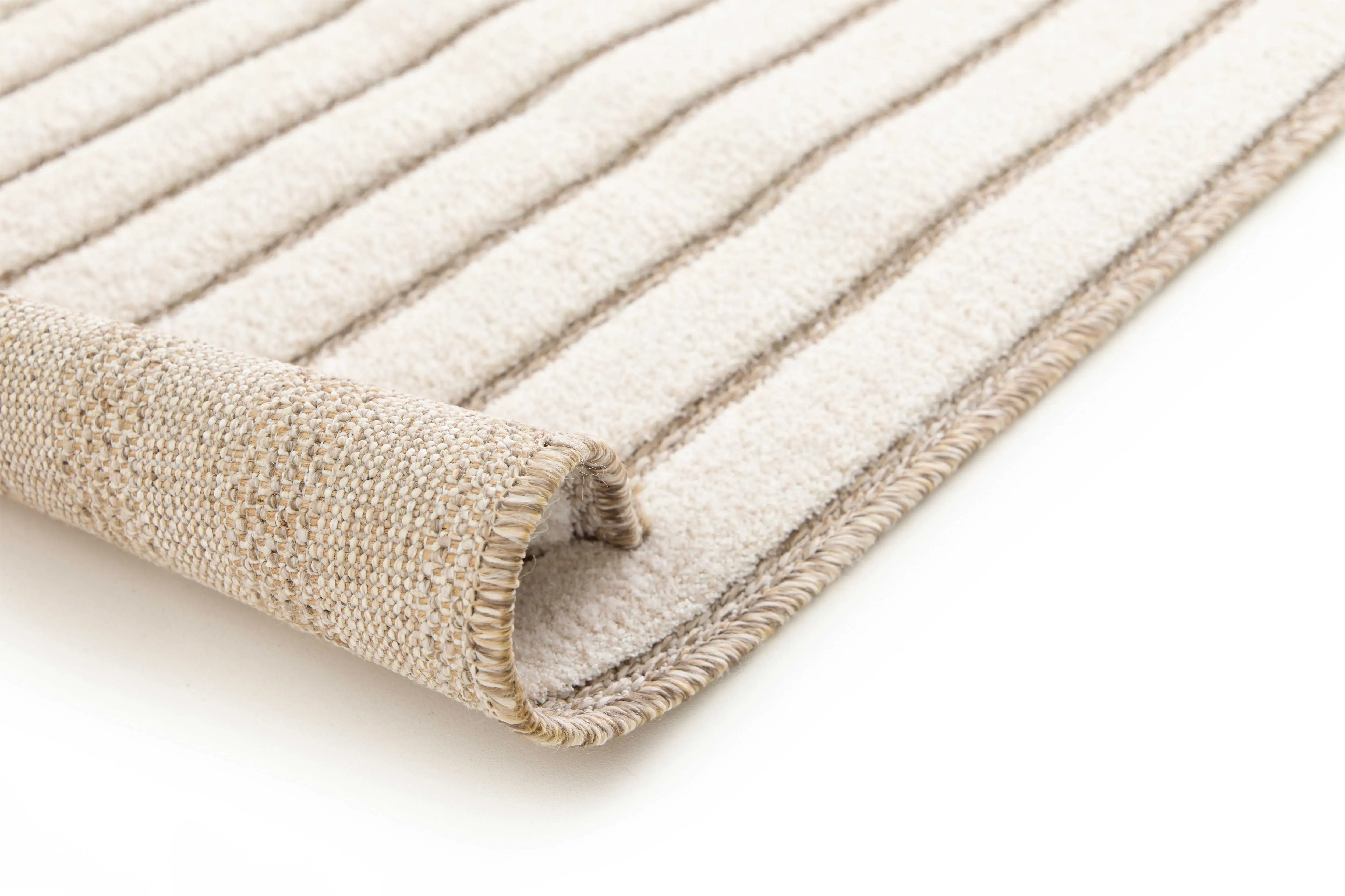 Illustration numéro 3 du produit Tapis à relief scandinave crème 120x170 cm