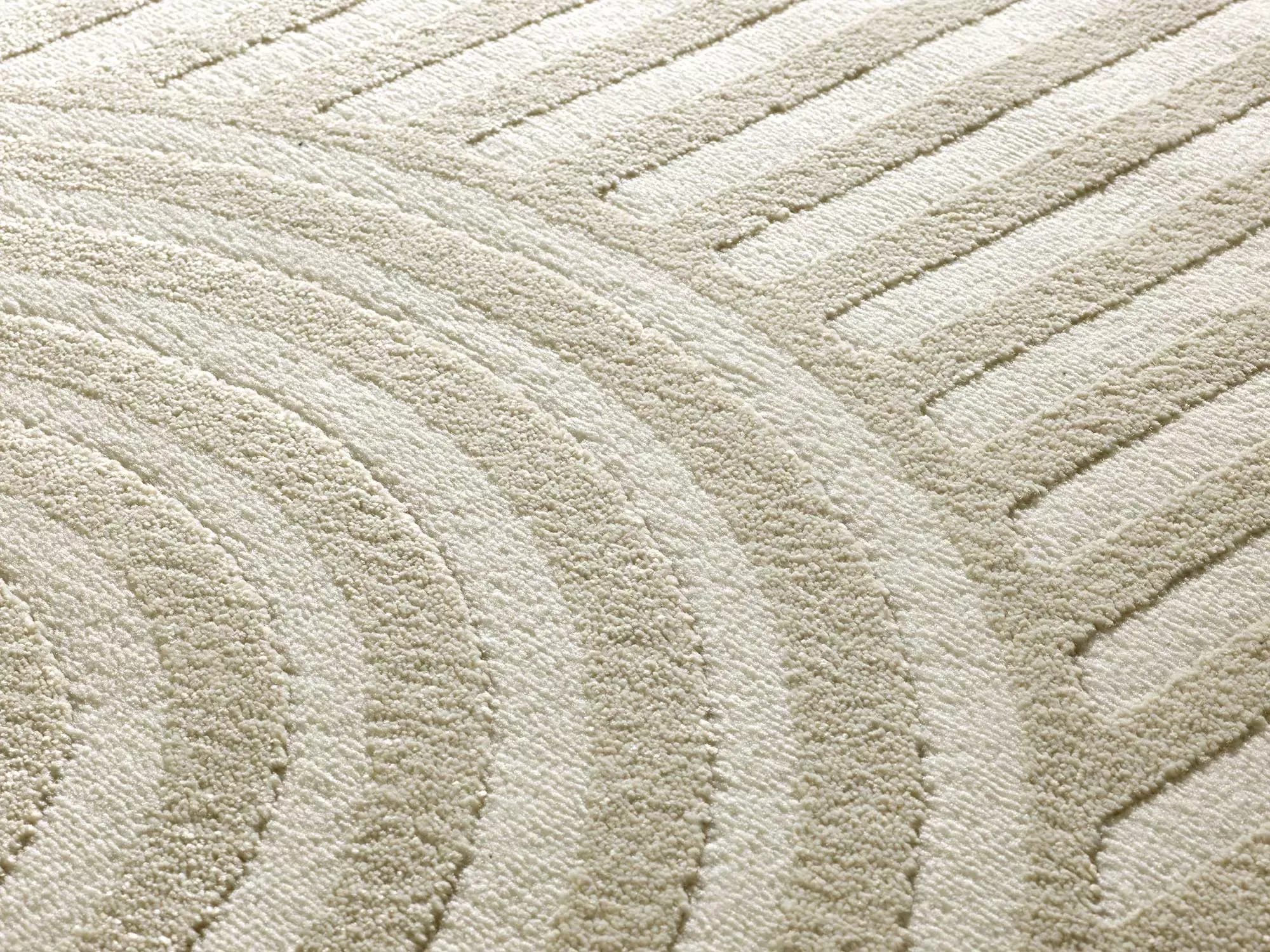 Illustration numéro 3 du produit Tapis à relief géométrique blanc/crème 160x230 cm