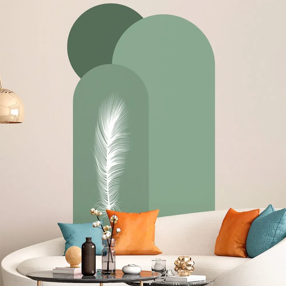 Illustration numéro 3 du produit Papier Peint arches et plume de la jungle 100x60cm