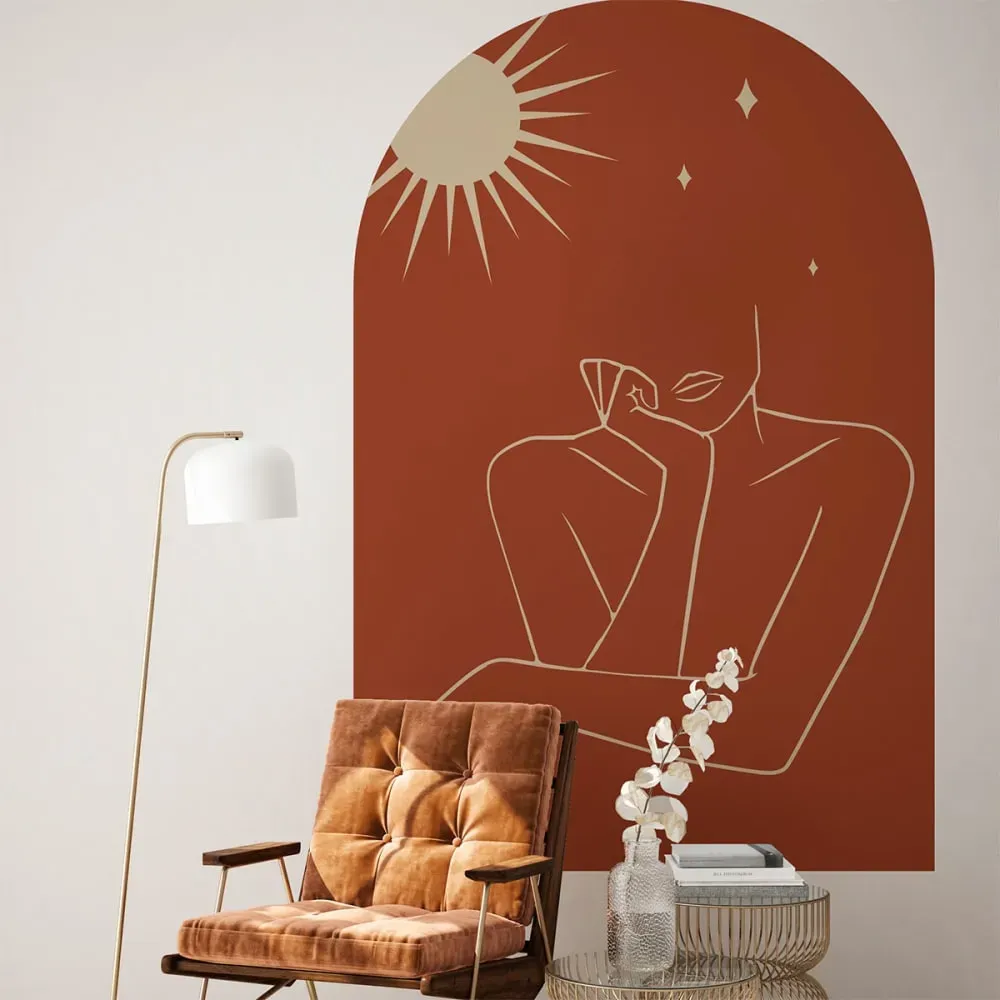 Illustration numéro 3 du produit Papier Peint arche femme abstraite 180x120cm