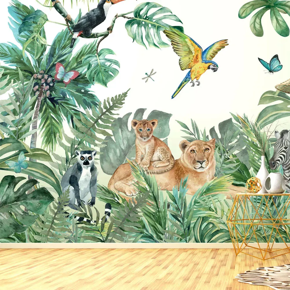 Illustration numéro 3 du produit Papier Peint animaux des tropiques 250x480cm