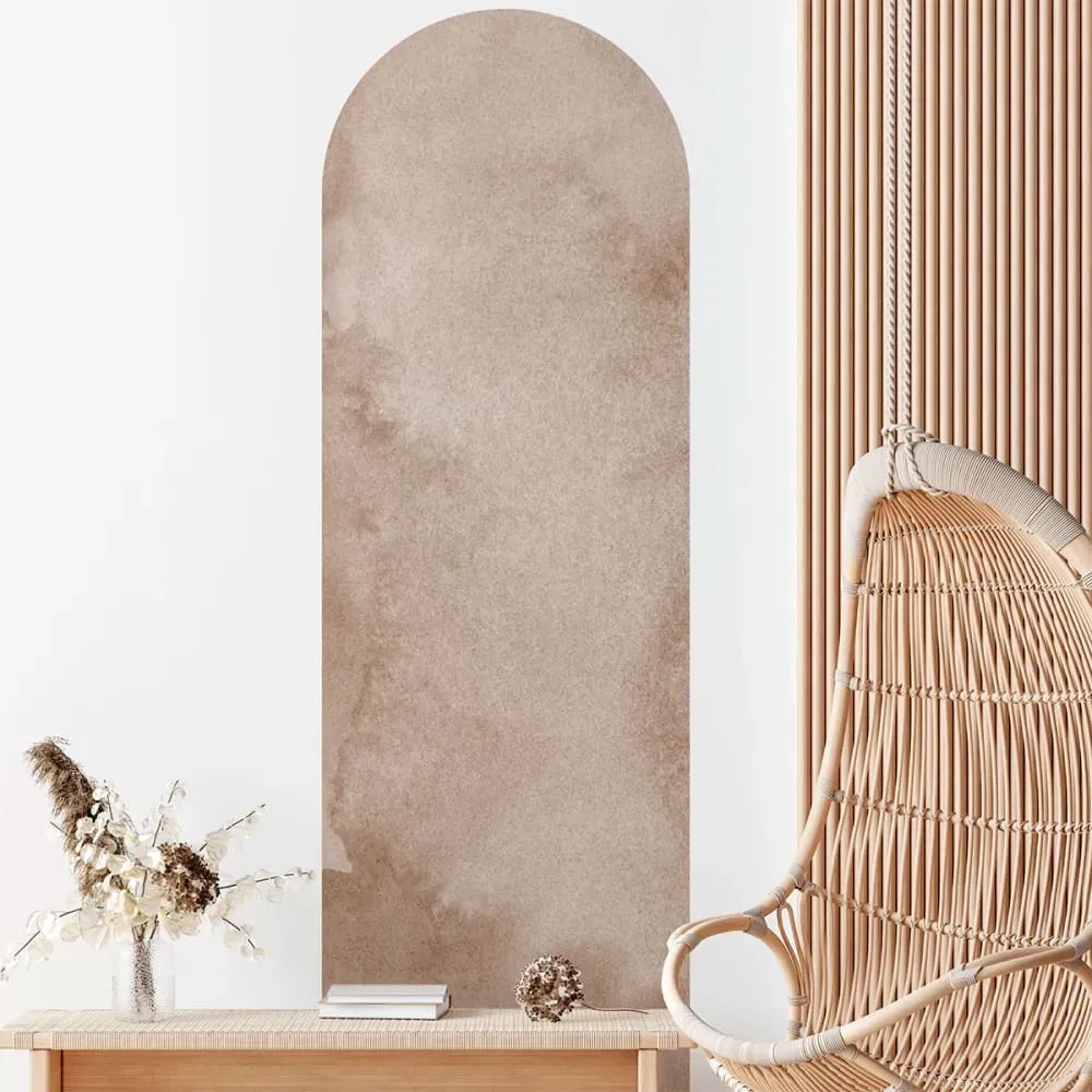 Illustration numéro 3 du produit Papier Peint arche marron terre d'orient aquarelle 90x30cm