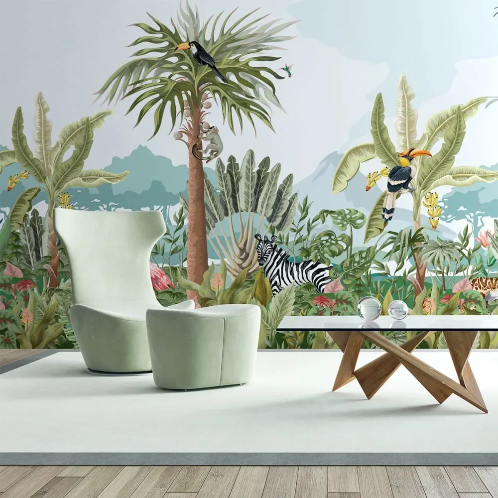 Illustration numéro 3 du produit Papier Peint jungle de la savane 250x480cm