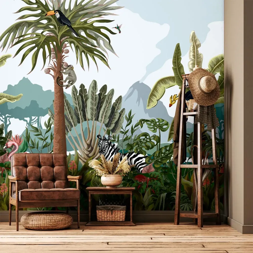 Illustration numéro 3 du produit Papier Peint animaux sauvages 250x240cm