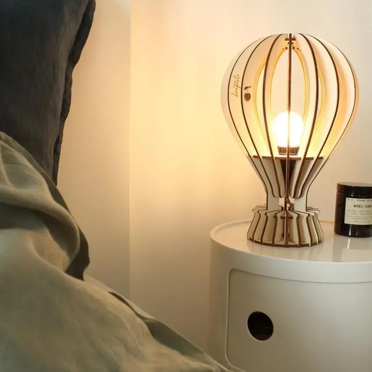 Illustration numéro 3 du produit Lampe à poser bois fsc h35cm bois