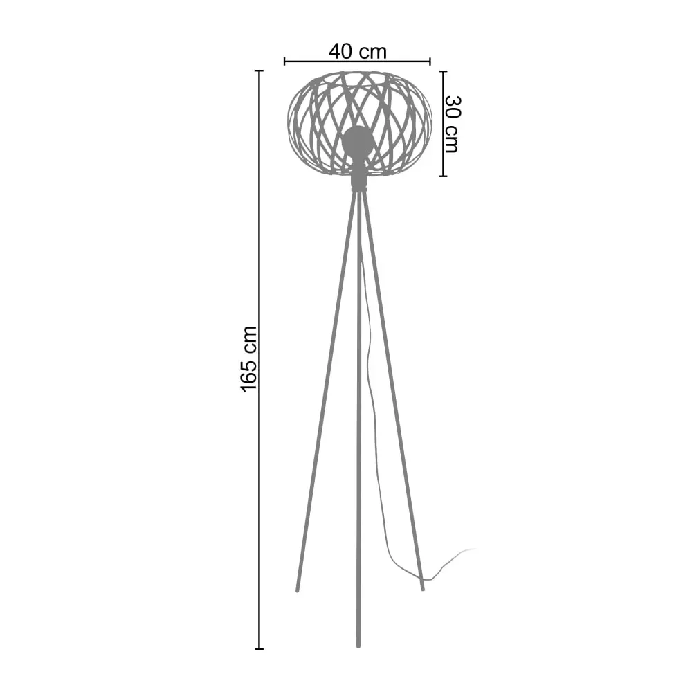 Illustration numéro 3 du produit Lampadaire  métal,Aluminium,H 190xD100x P 30cm