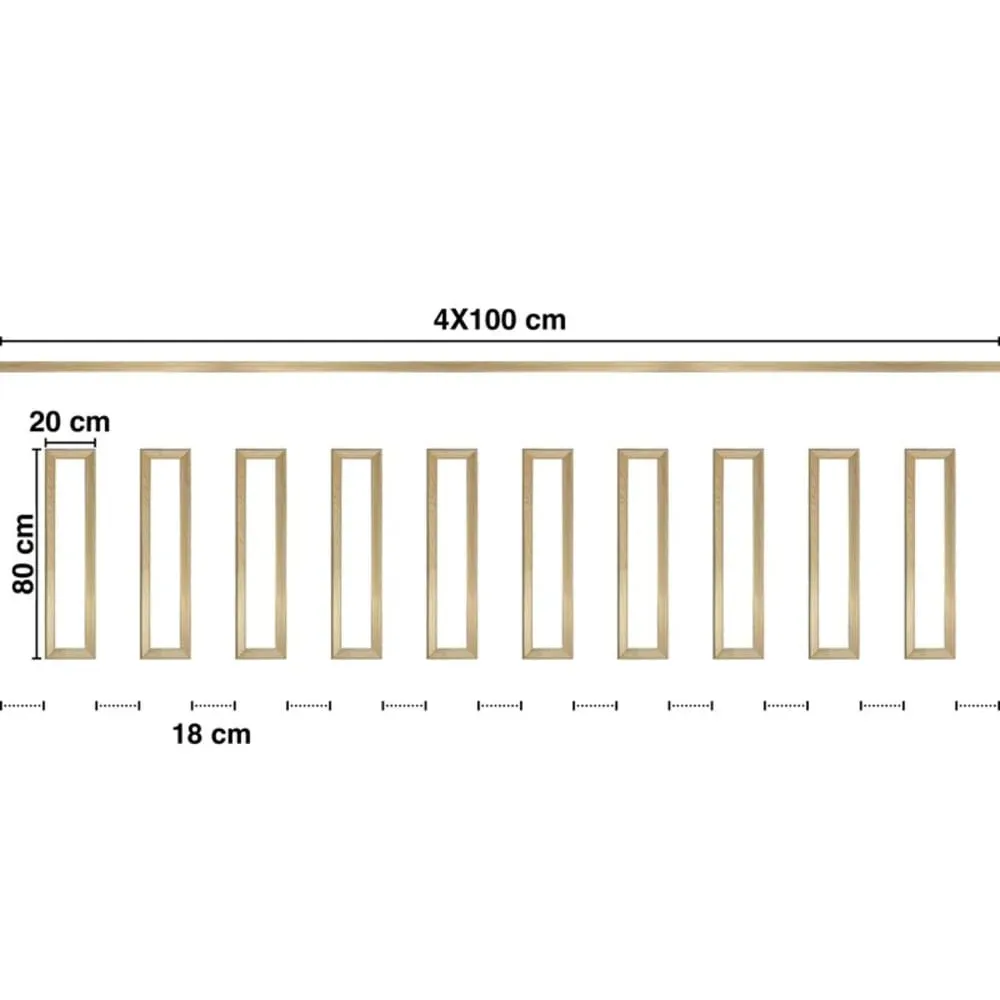 Illustration numéro 3 du produit Kit de 10 moulures murales en Pin des Landes - Prêt à coller, peindre