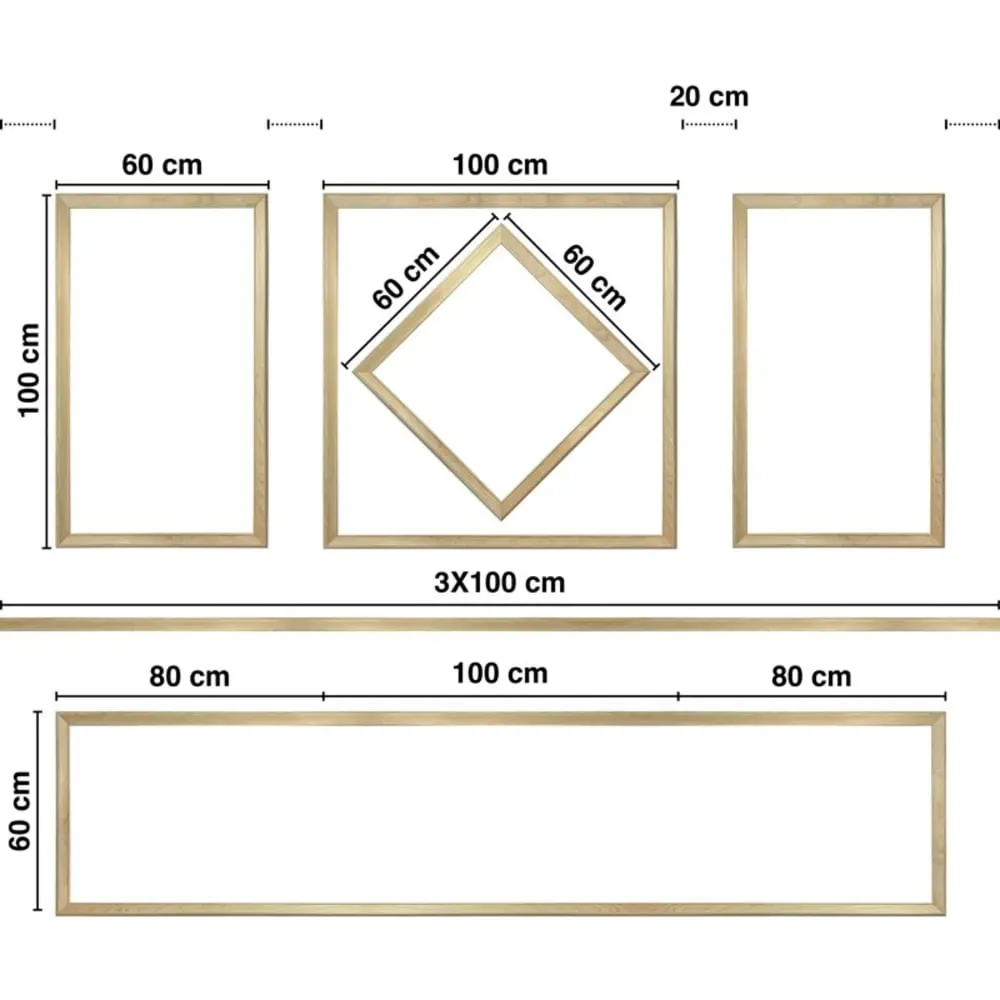 Illustration numéro 3 du produit Kit de 4 moulures murales en Pin des Landes - Prêt à coller et peindre