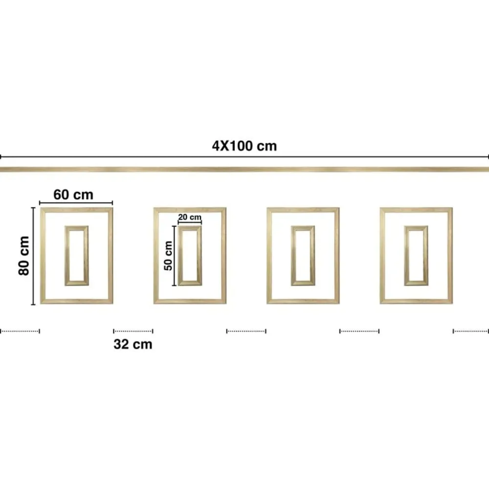 Illustration numéro 3 du produit Kit de 4 moulures murales en Pin des Landes - Prêt à coller et peindre