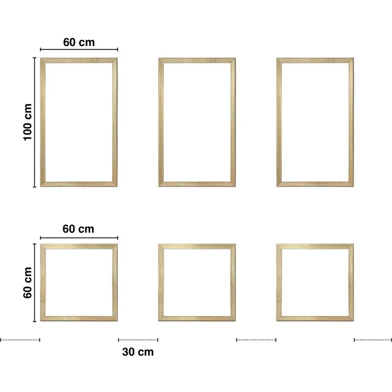 Illustration numéro 3 du produit Kit de 6 moulures murales en Pin des Landes - Prêt à coller et peindre