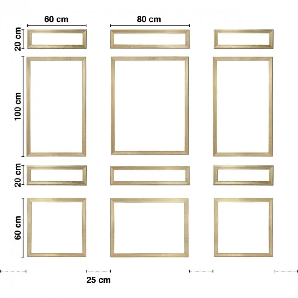 Illustration numéro 3 du produit Kit de 12 moulures murales en Pin des Landes - Prêt à coller, peindre