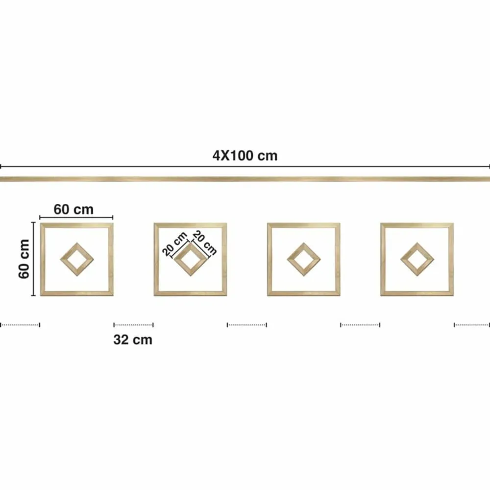 Illustration numéro 3 du produit Kit de 4 moulures murales en Pin des Landes - Prêt à coller et peindre
