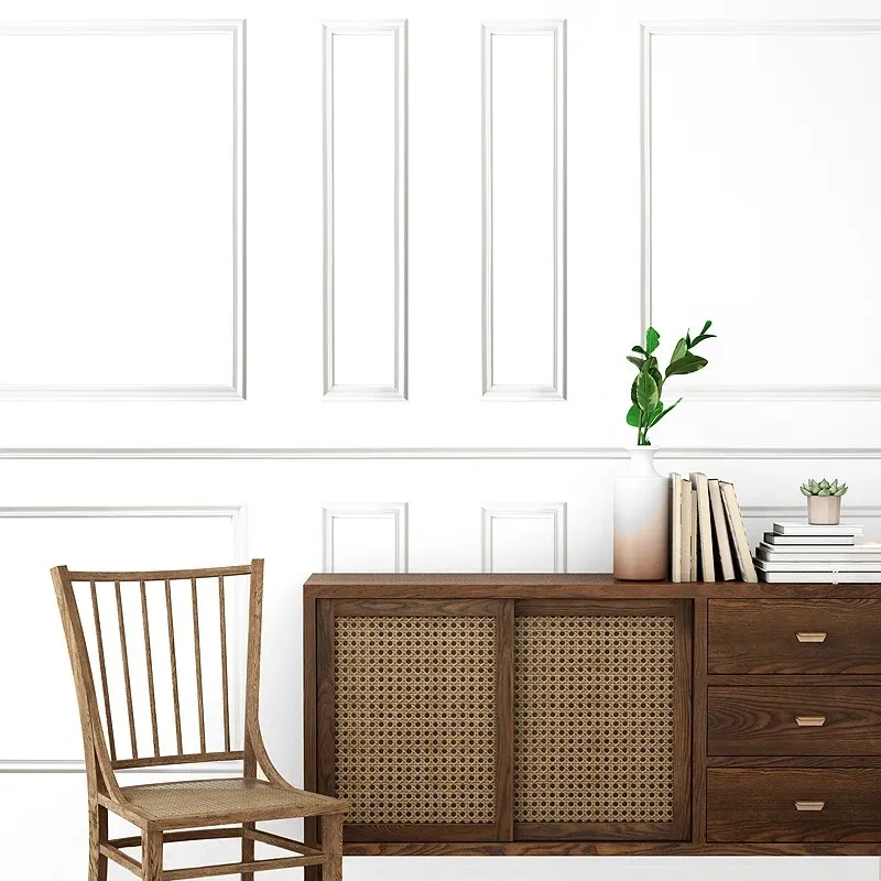 Illustration numéro 3 du produit Kit de 8 moulures murales en Pin des Landes - Prêt à coller et peindre