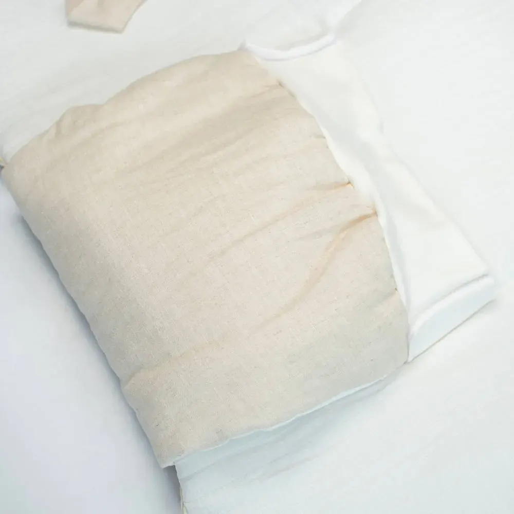 Illustration numéro 3 du produit Gigoteuse d'emmaillotage bébé évolutive en lin beige Dès la naissanc