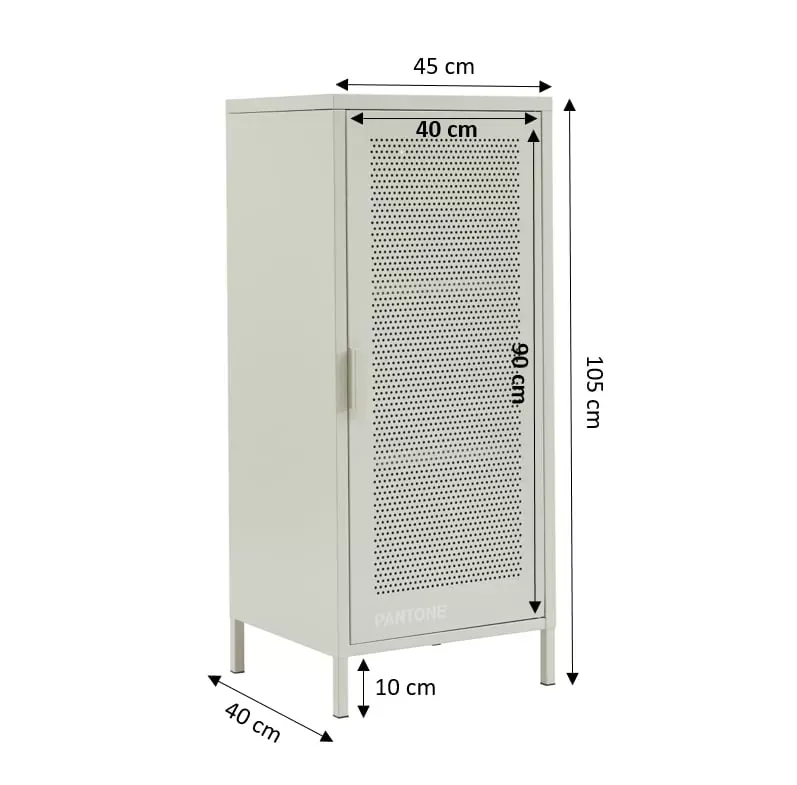 Illustration numéro 3 du produit Caisson de bureau métal beige sable h105cm